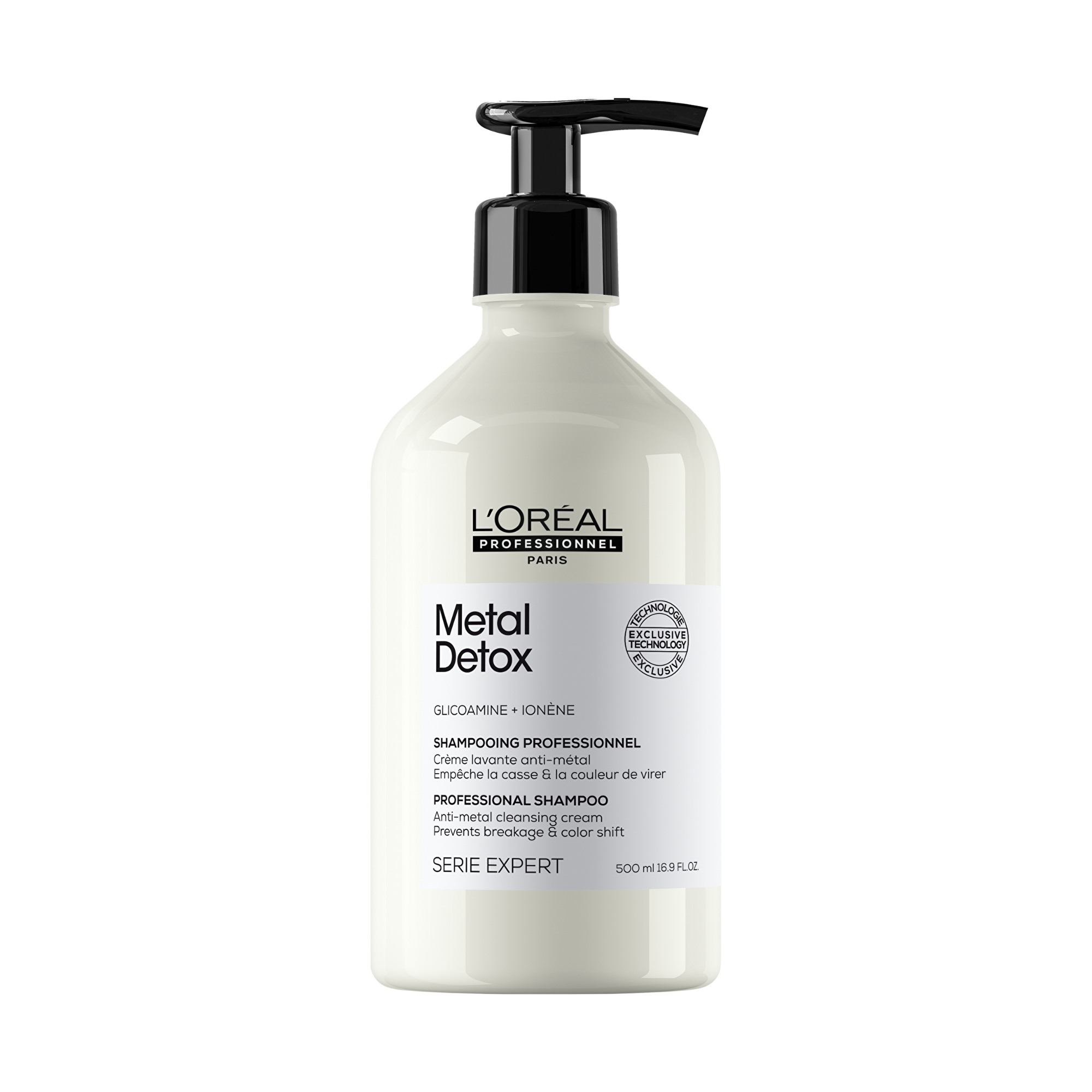 L´Oréal Professionnel Šampón pre farbené a poškodené vlasy, pre lesk vlasov, dlhšie trvajúcu farbu, bohatá textúra Serie Expert Metal Detox ( Professional Shampoo) 500 ml