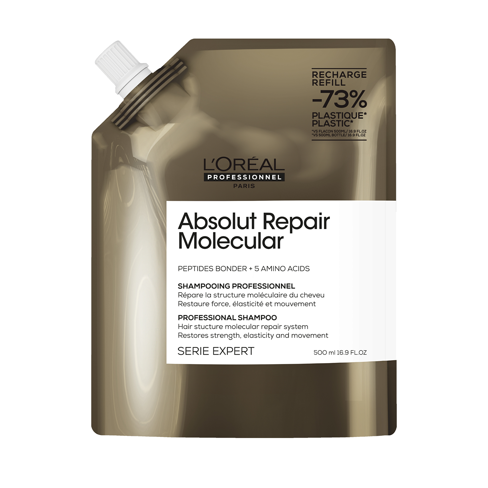 L´Oréal Professionnel Šampon pro poškozené vlasy Absolut Repair Molecular (Professional Shampoo) 500 ml - náplň