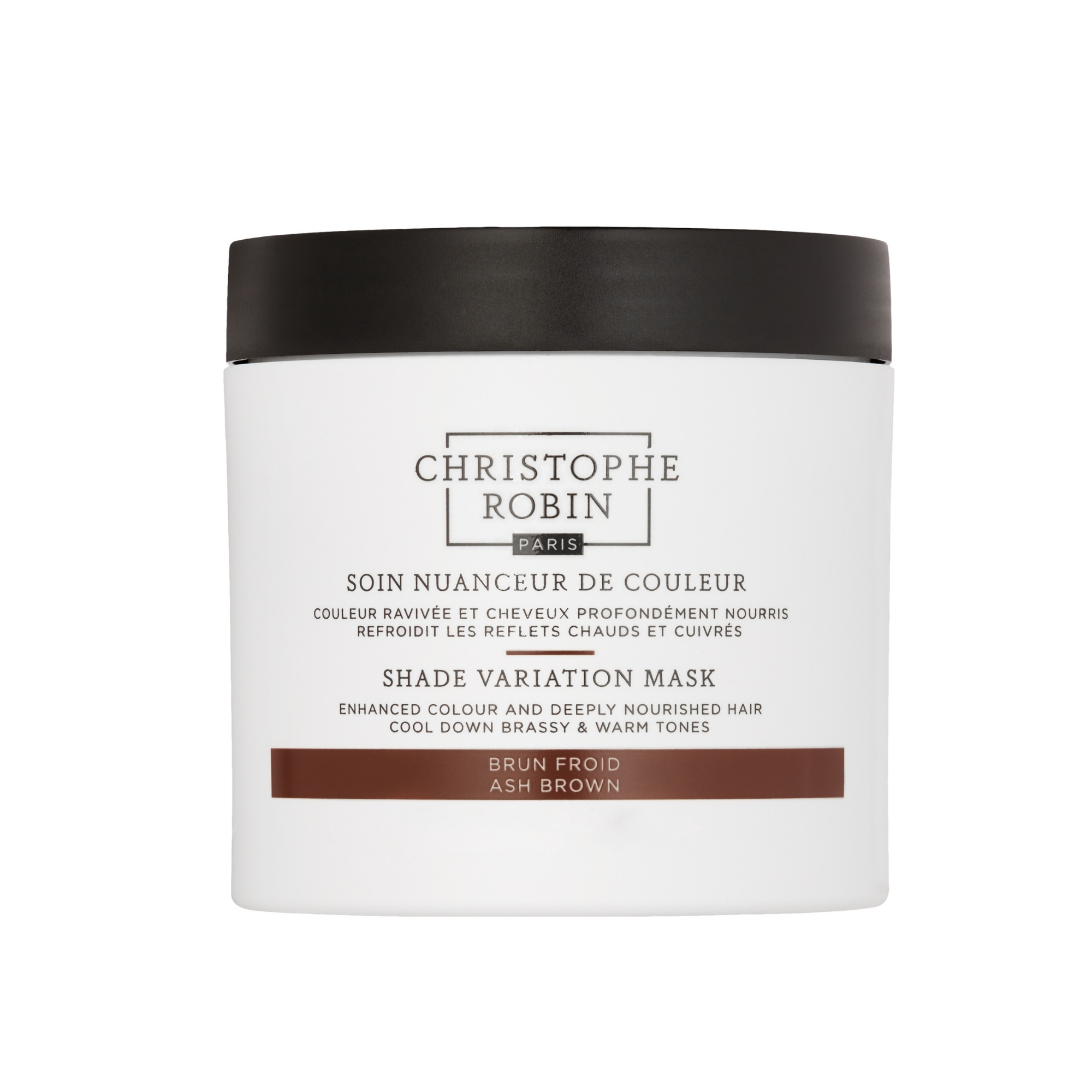 Christophe Robin Tónovací maska na vlasy Shade variation Mask 250 ml Ash Brown