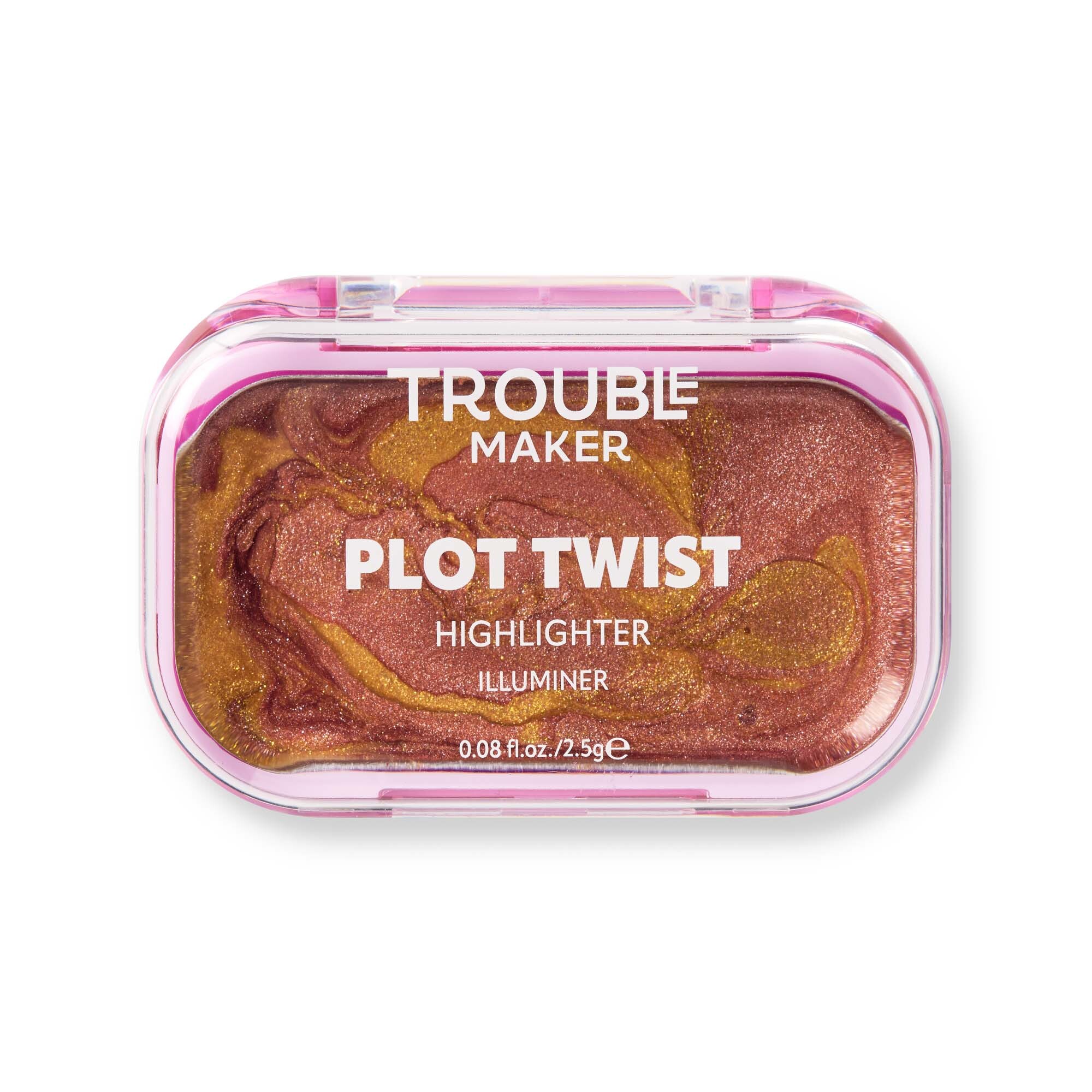 Levně Trouble Maker Rozjasňovač Plot Twist Cream Highlight 2,5 g In Motion Gold