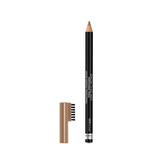 Rimmel Brow This Way ceruzka na obočie s kefkou odtieň 003 Blonde 1,4 g