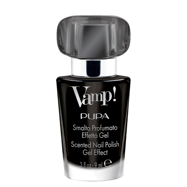 PUPA Milano Lak na nechty s Vamp! Black Fragnance (Scented Nail Polish Gel Effect) 9 ml 305 Rock Black