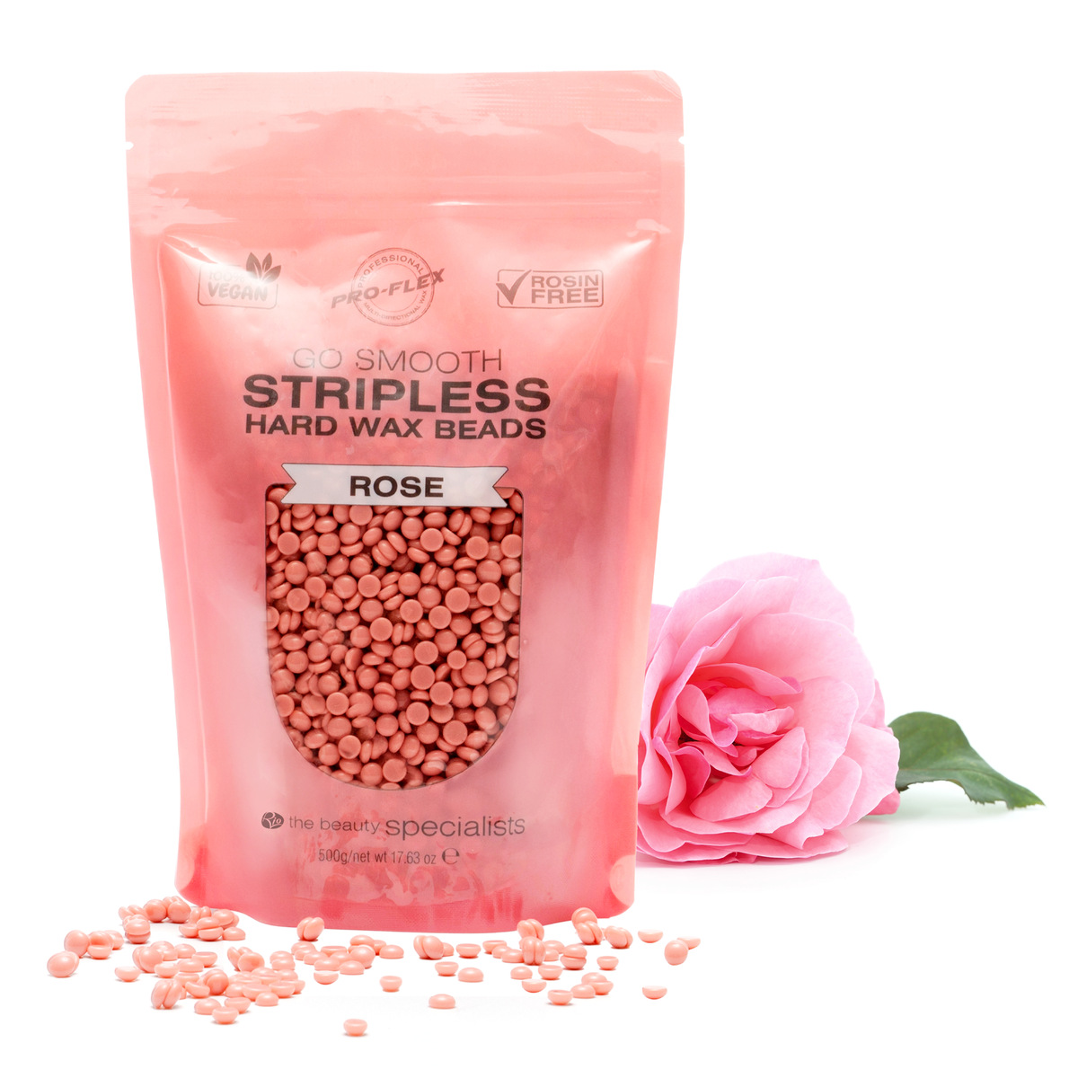 Rio-Beauty Depilační voskové perly Rose Premium Hard Wax Beads 500 g