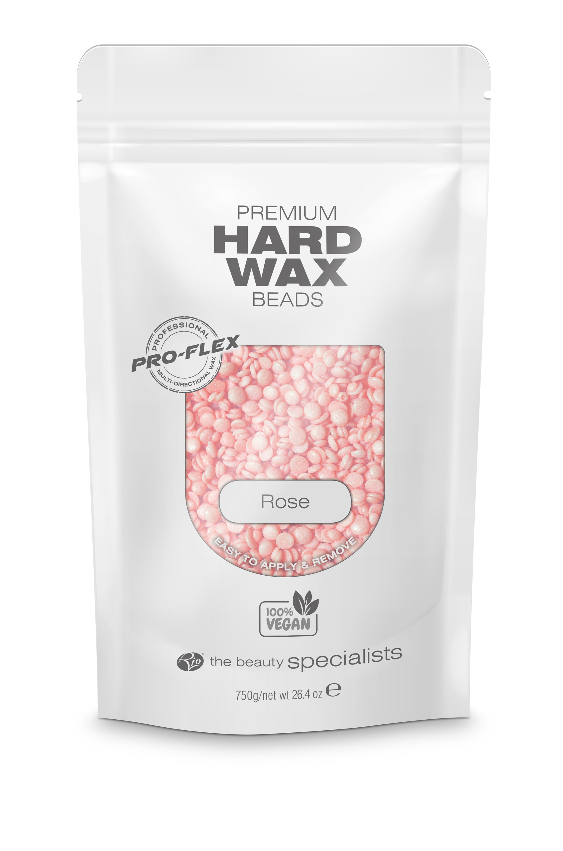 Rio Stripless hard wax beads 1x750g rose Voskové pecičky