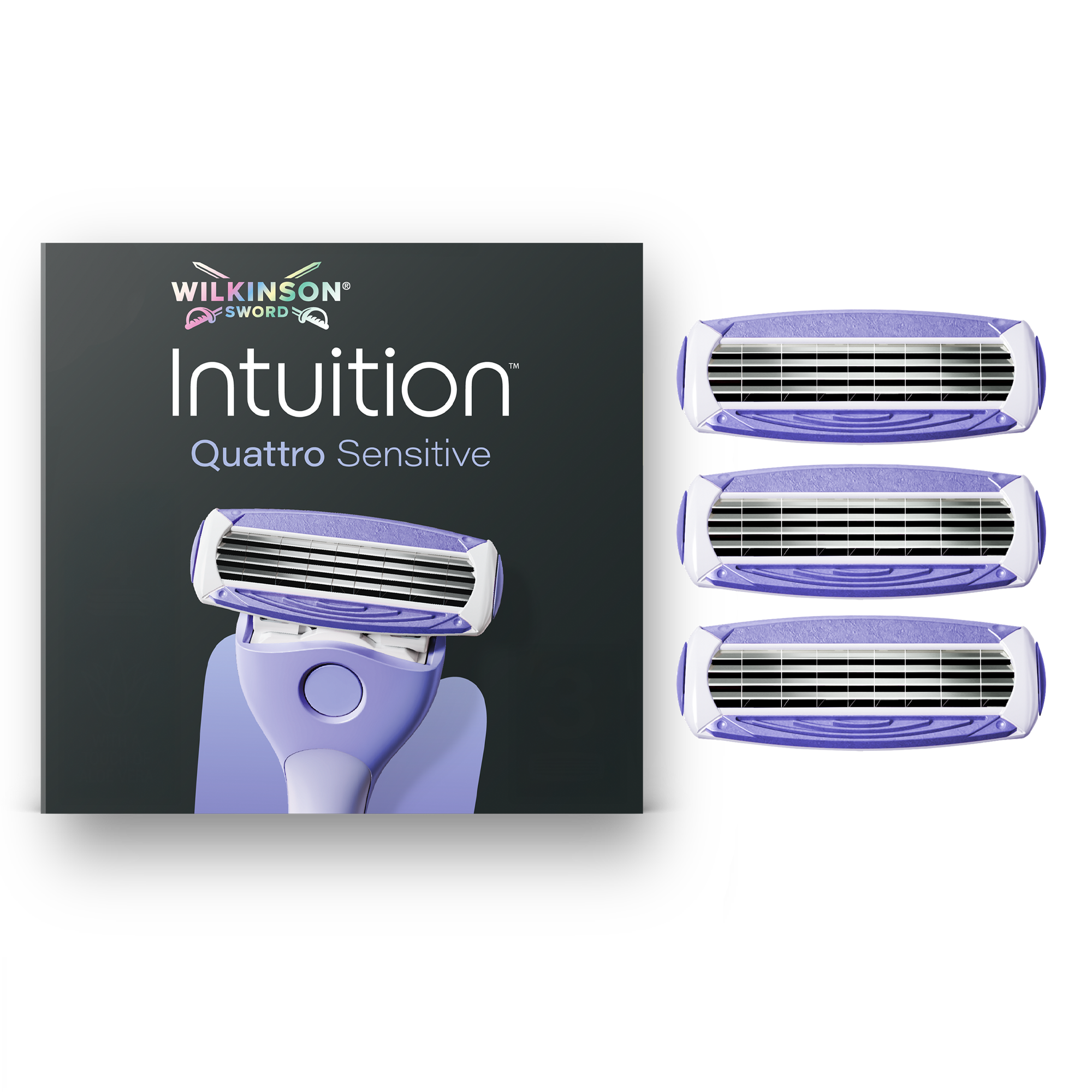 Wilkinson Sword Intuition Quattro Sensitive náhradní hlavice 3 ks