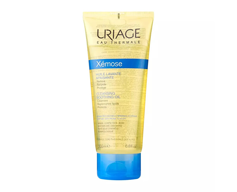 Uriage Zklidňující čisticí olej na obličej a tělo Xémose (Cleasing Soothing Oil) 200 ml