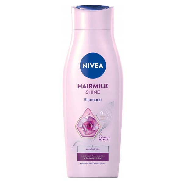 Ošetrujúci šampón s mliečnymi a hodvábnymi proteínmi na unavené vlasy bez lesku Hair milk Shine ( Care Shampoo)