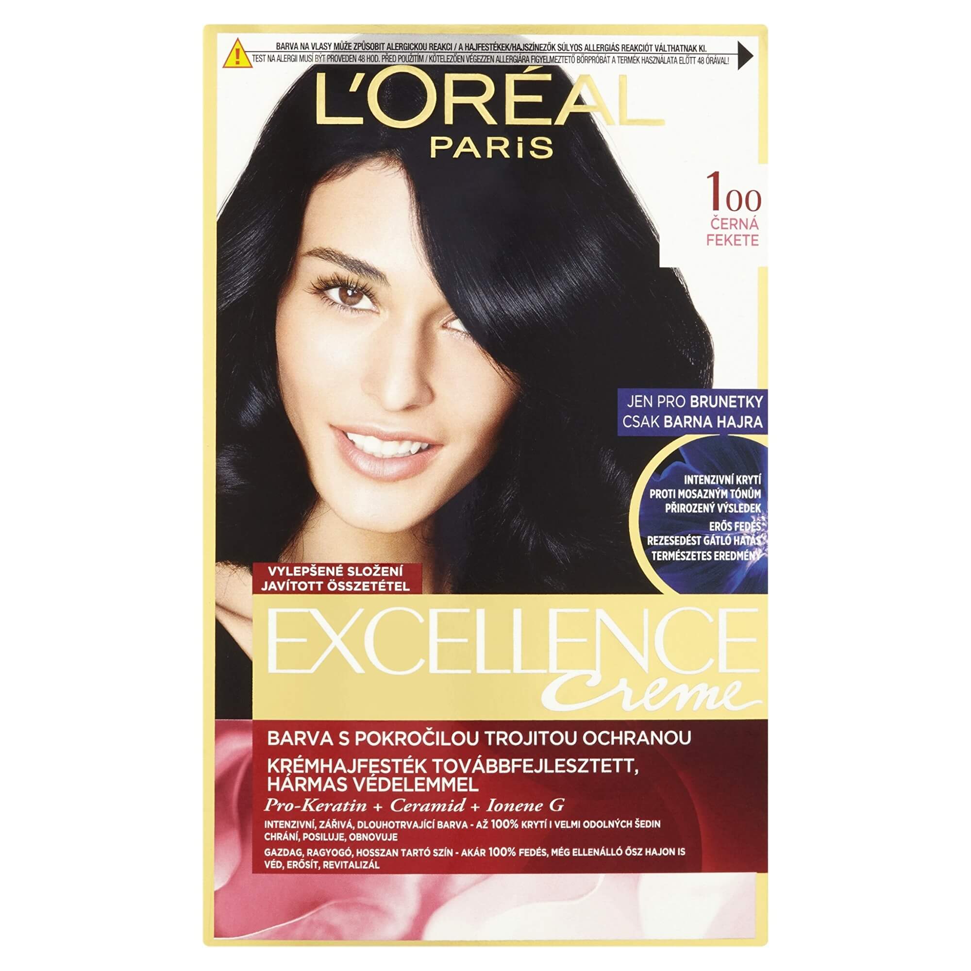 L´Oréal Paris Permanentní barva na vlasy Excellence Creme 100 Černá