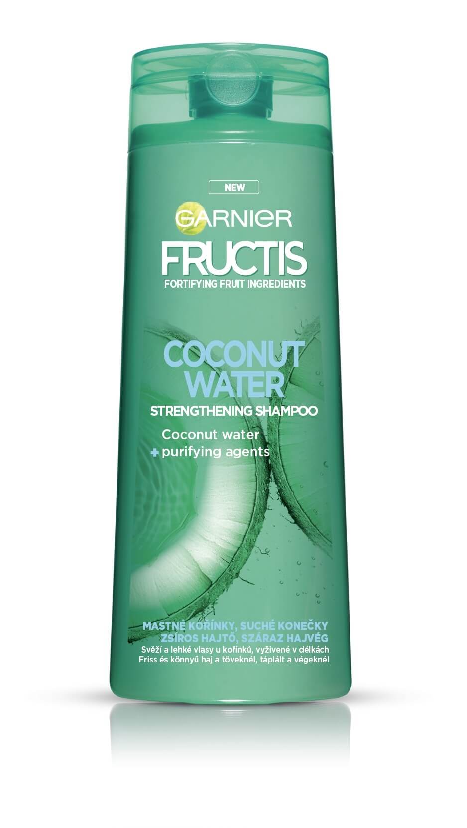 Garnier Posilňujúci šampón na mastné korienky vlasov Coconut Water ( Strength ening Shampoo) 400 ml + 2 mesiace na vrátenie tovaru