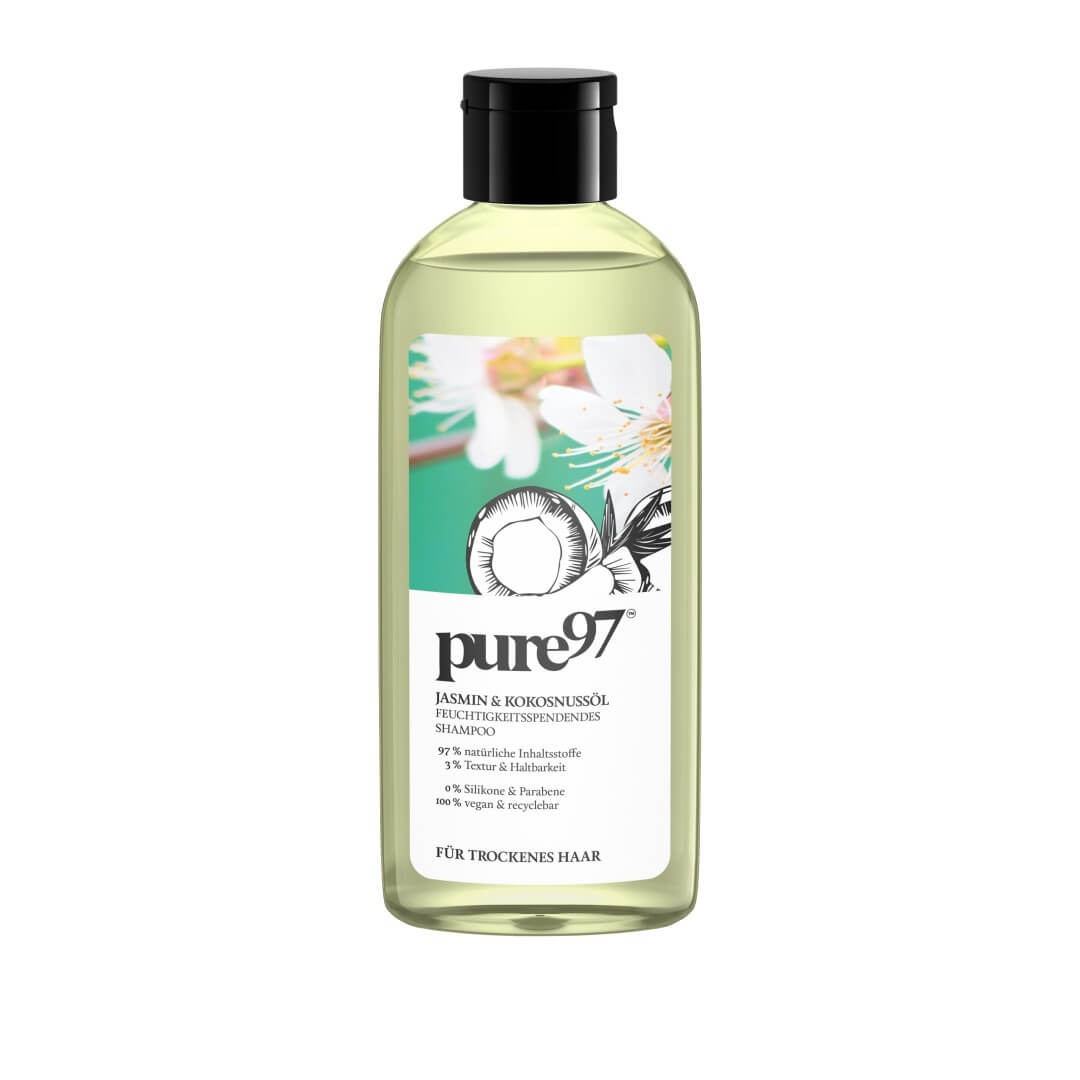 pure97 Hydratační šampon pro suché vlasy Jasmin & Kokosnussöl 250 ml