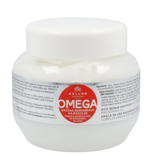 Regeneračná maska ​​na vlasy s omega-6 komplexom a makadamových olejom (Omega Hair Mask)