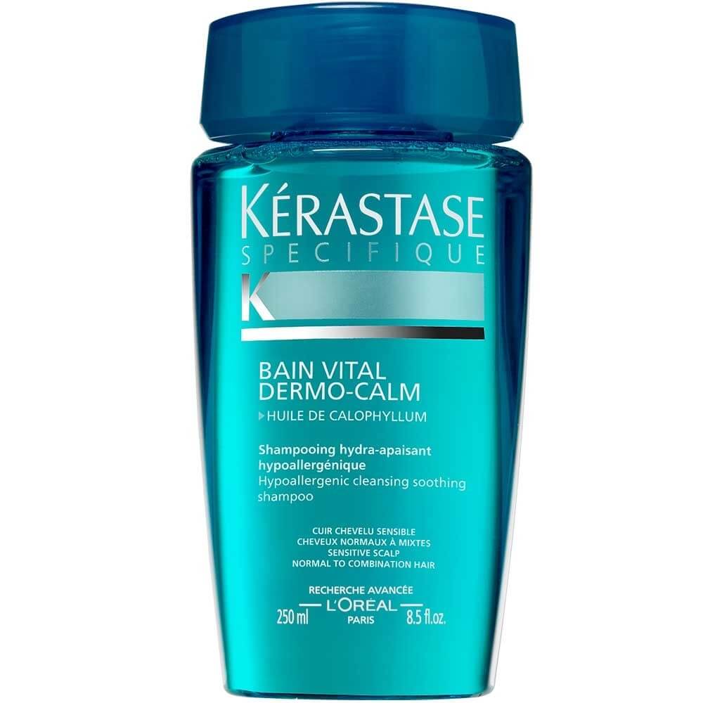 Levně Kérastase Šampon pro citlivou vlasovou pokožku pro normální až smíšené vlasy Bain Vital Dermo-Calm (Hypoallergenic Hydra-Soothing Shampoo) 250 ml