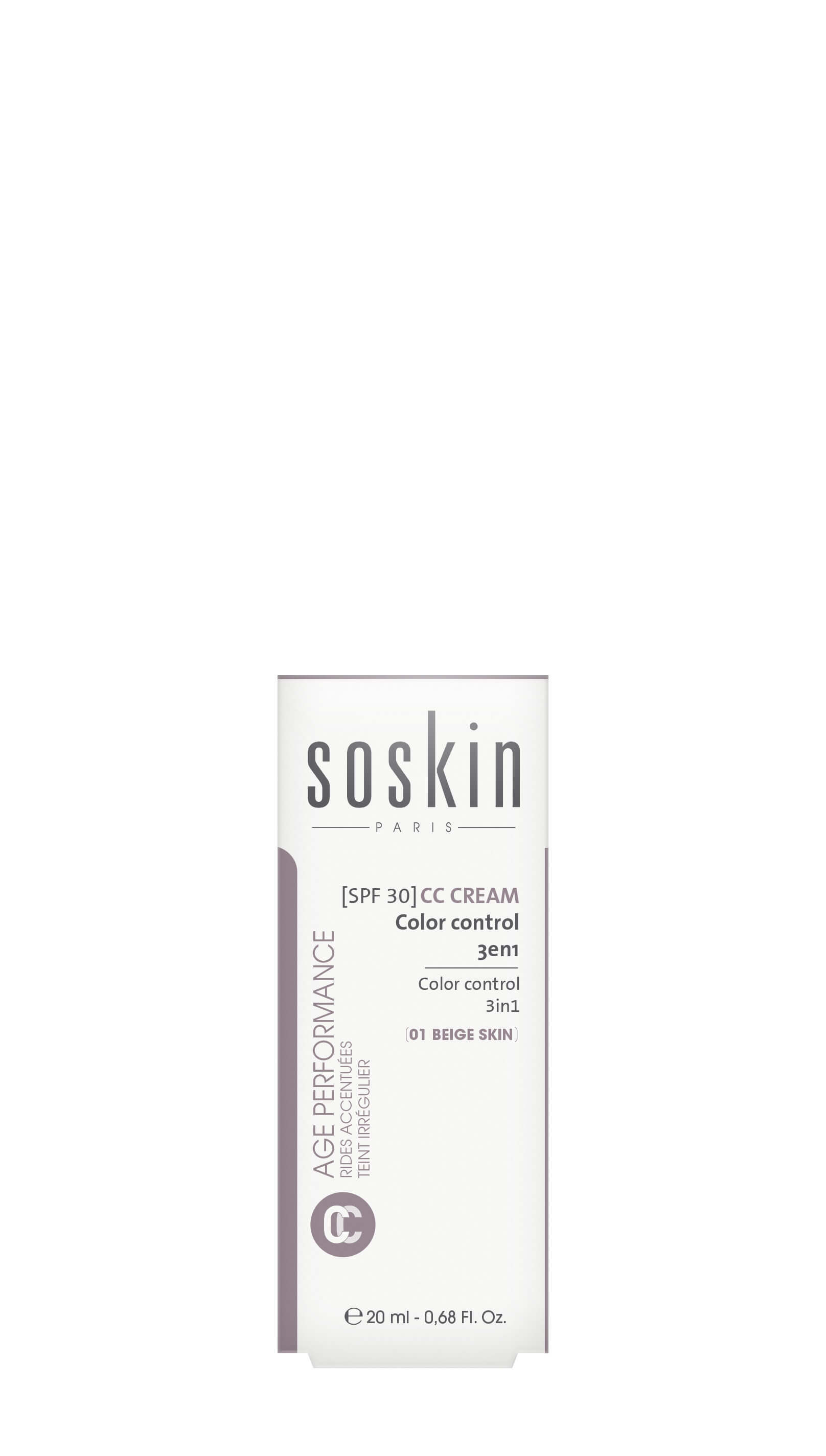 Soskin Paris Hydratační CC krém SPF 30 (Color Control 3 in 1) Gold skin