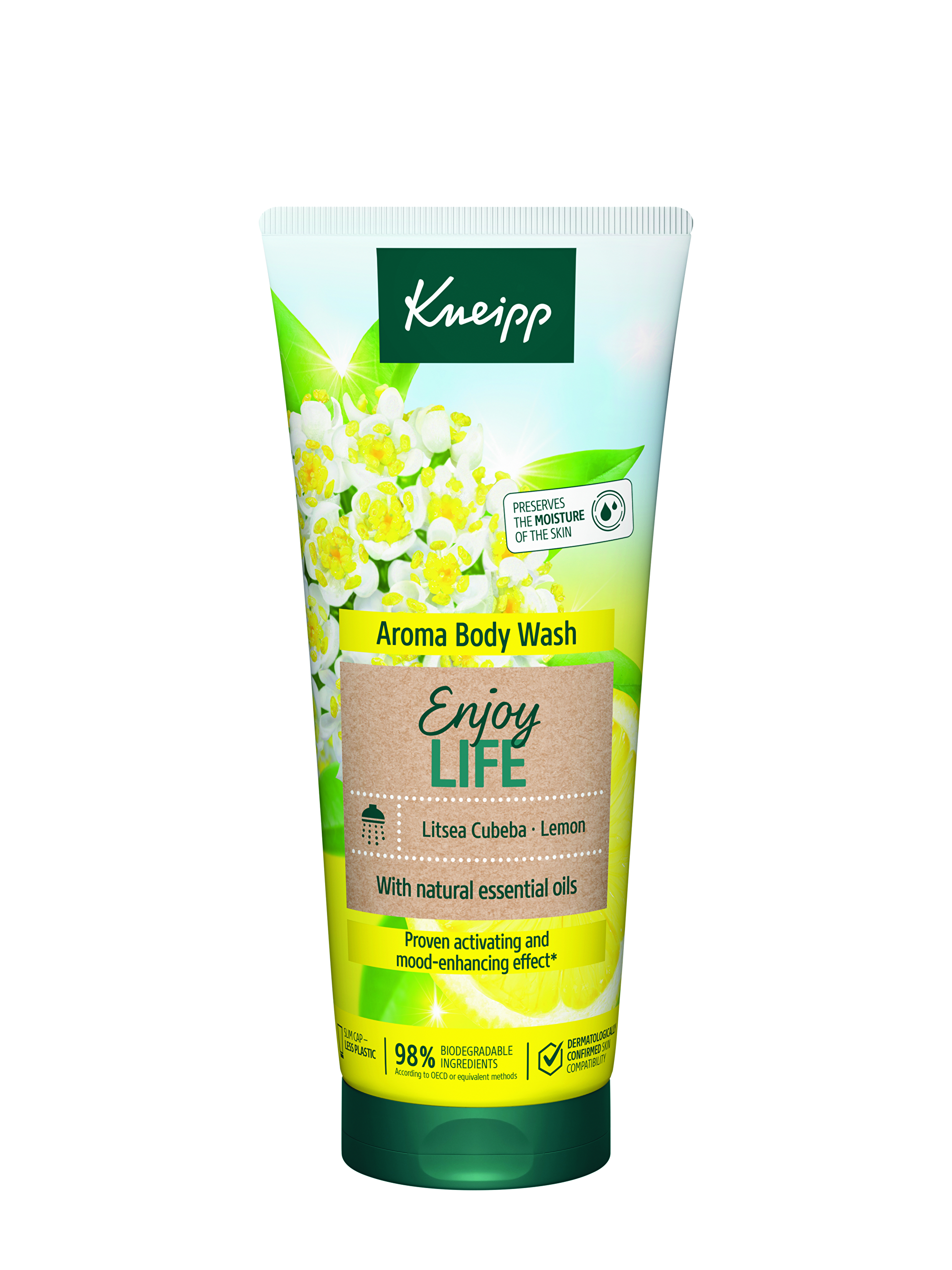Kneipp Enjoy Life energizujúci sprchový gél Litsea Cubeba & Lemon 200 ml