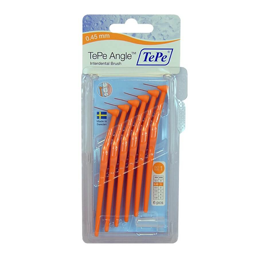 Zobrazit detail výrobku TePe Mezizubní kartáčky Angle 6 ks 0,45mm oranžový