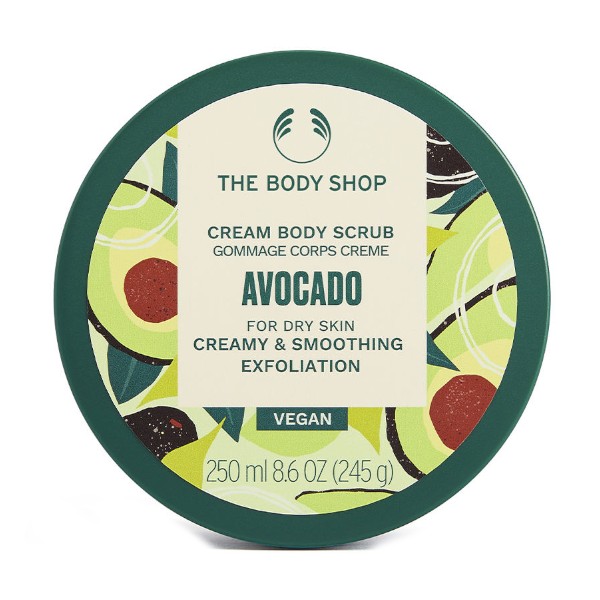 Levně The Body Shop Vyhlazující tělový peeling pro suchou pokožku Avocado (Body Scrub) 240 ml