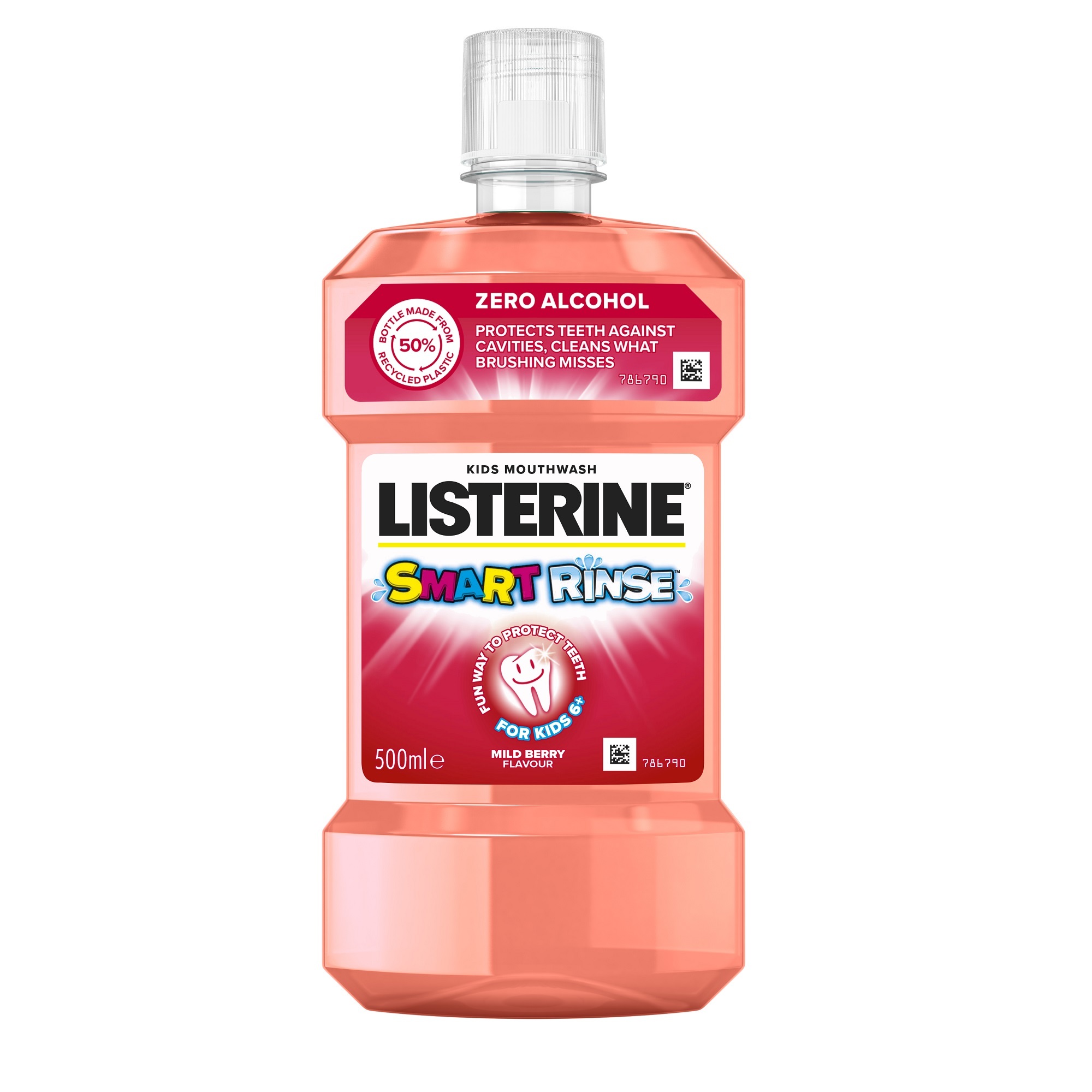 Listerine Ústní voda pro děti s ovocnou příchutí Smart Rinse Berry 500 ml