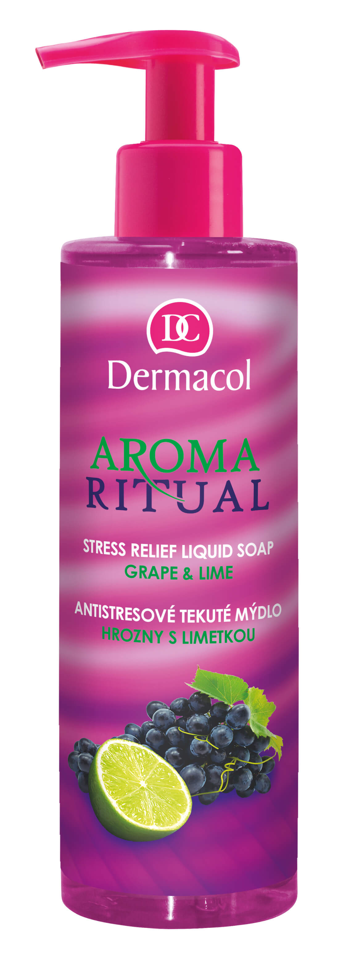 Dermacol Antistresové tekuté mýdlo hrozny s limetkou Aroma Ritual (Stress Relief Liquid Soap) 250 ml