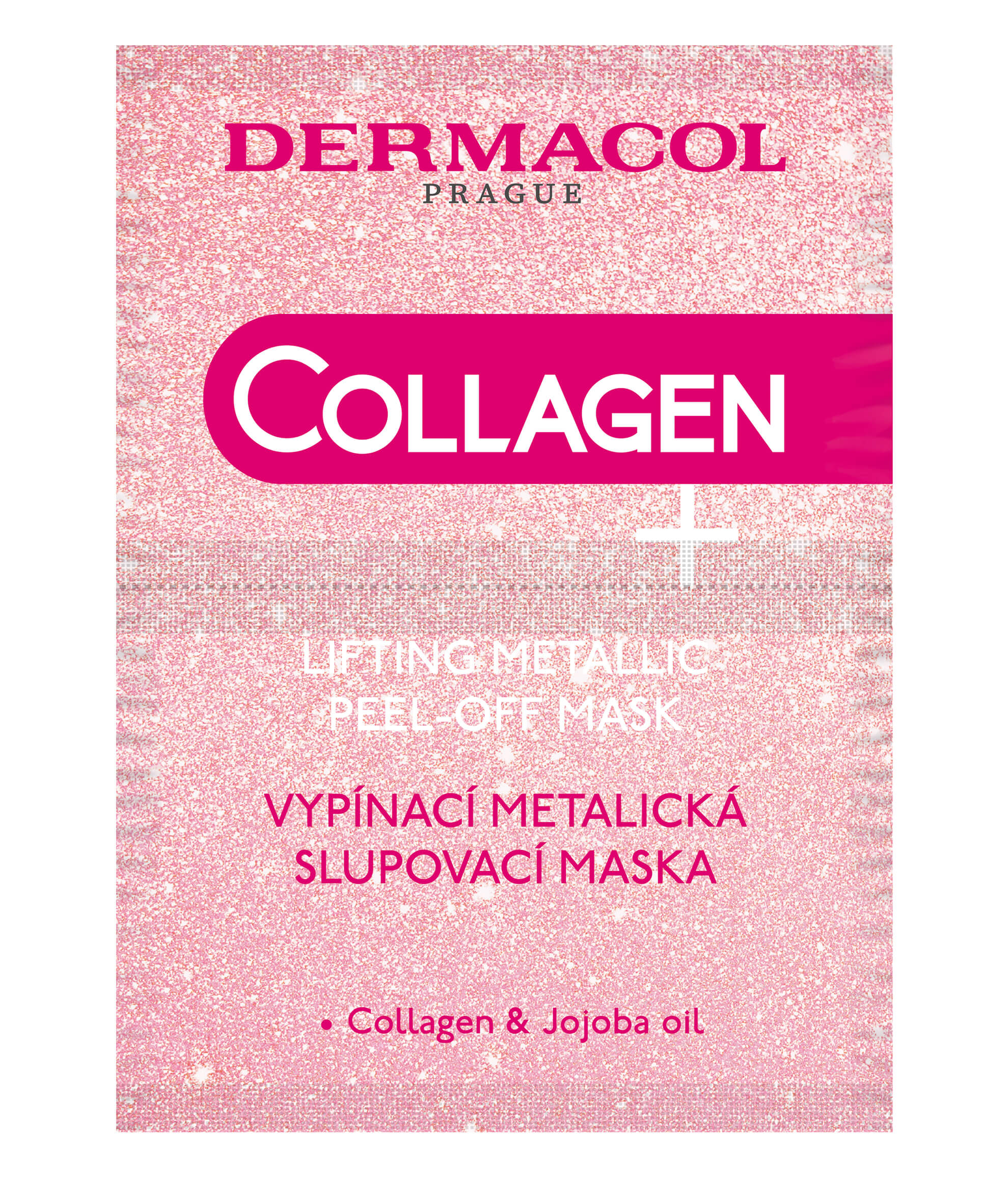 Dermacol Vypínací metalická slupovací maska s kolagenem Collagen Plus (Lifting Metallic Peel-Off Mask) 2 x 7, 5 ml