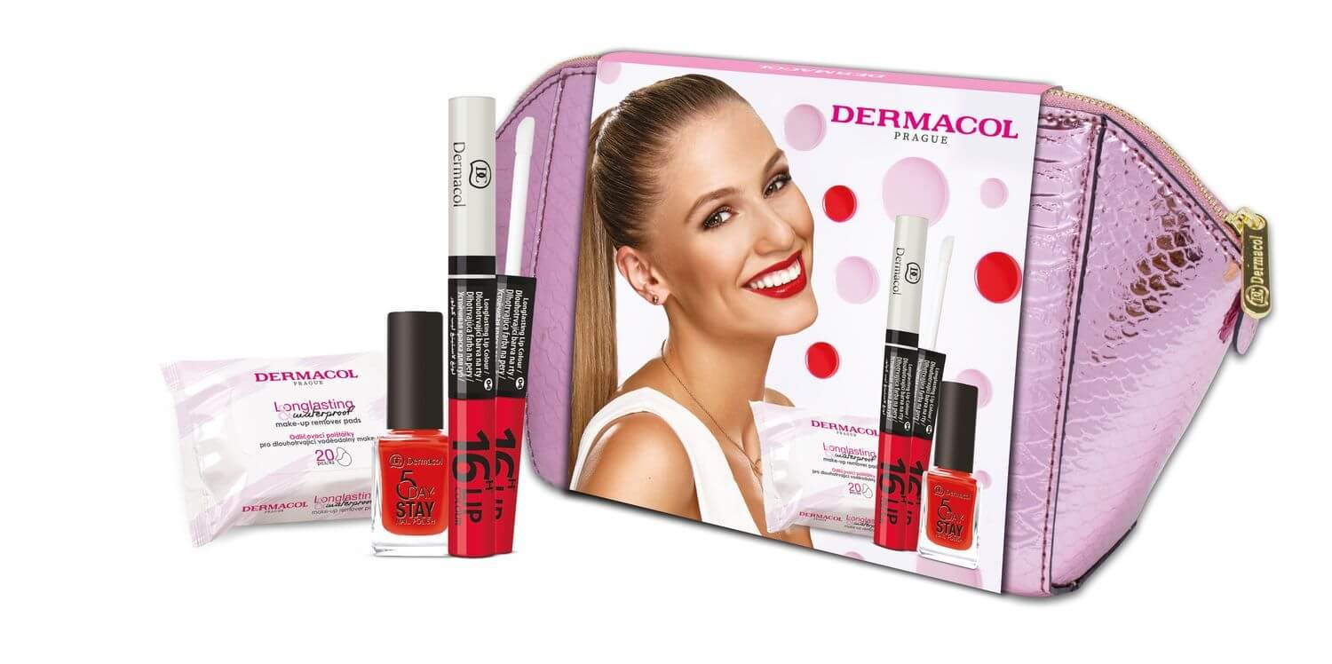 Dermacol Darčeková sada dekoratívnej kozmetiky Gift Set 16H Lip Colour + 2 mesiace na vrátenie tovaru