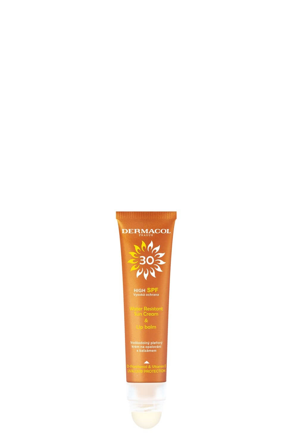 Dermacol Pleťový krém na opalování a balzám na rty Sun SPF 30 (Water Resistant Cream and Lip Balm) 30 ml + 3,2 g