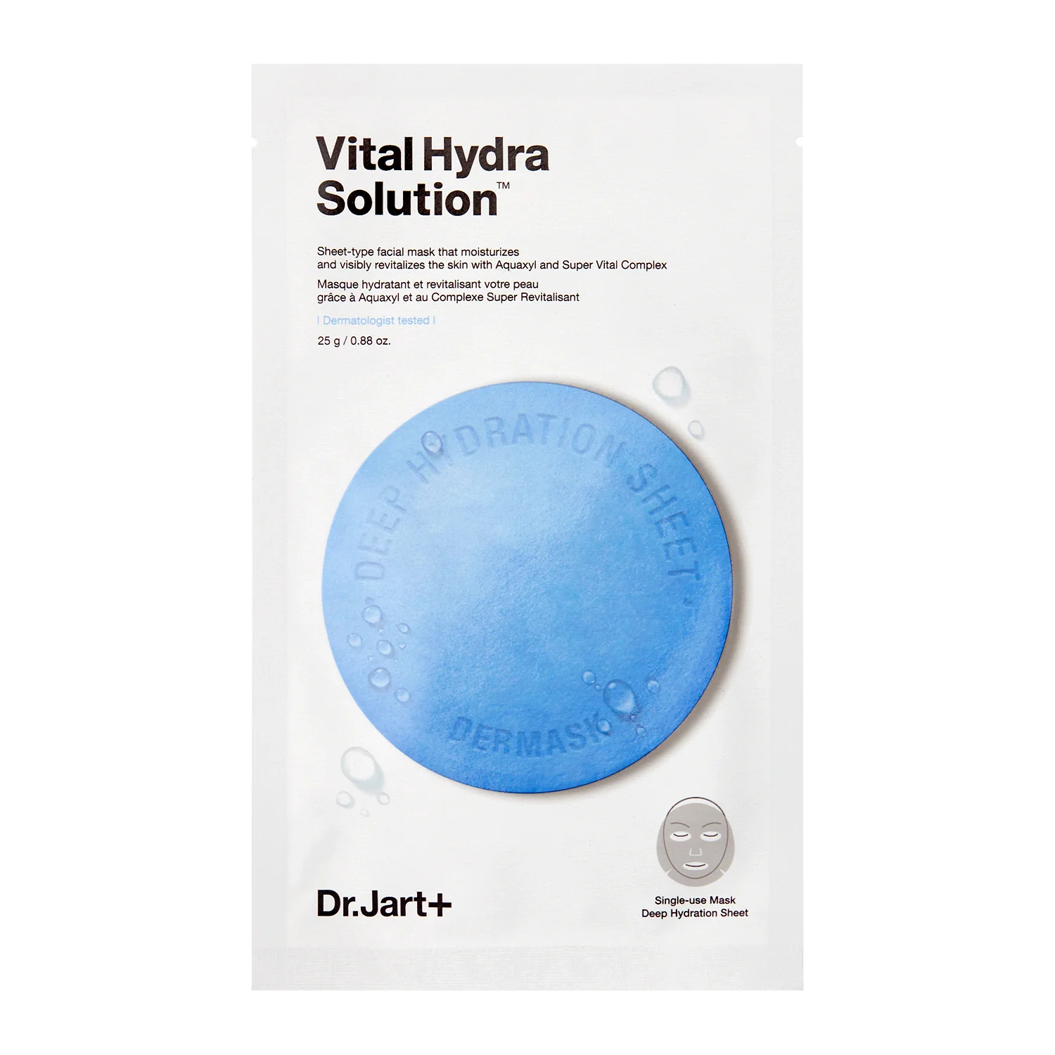 Dr. Jart+ Hlboko hydratačná dermaska (Water Jet Vital Hydra Solution) 25 g