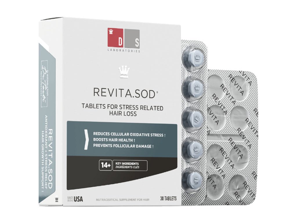 DS Laboratories Antioxidační tablety na vypadávání vlasů způsobené stresem Revita.SOD 30 tbl.