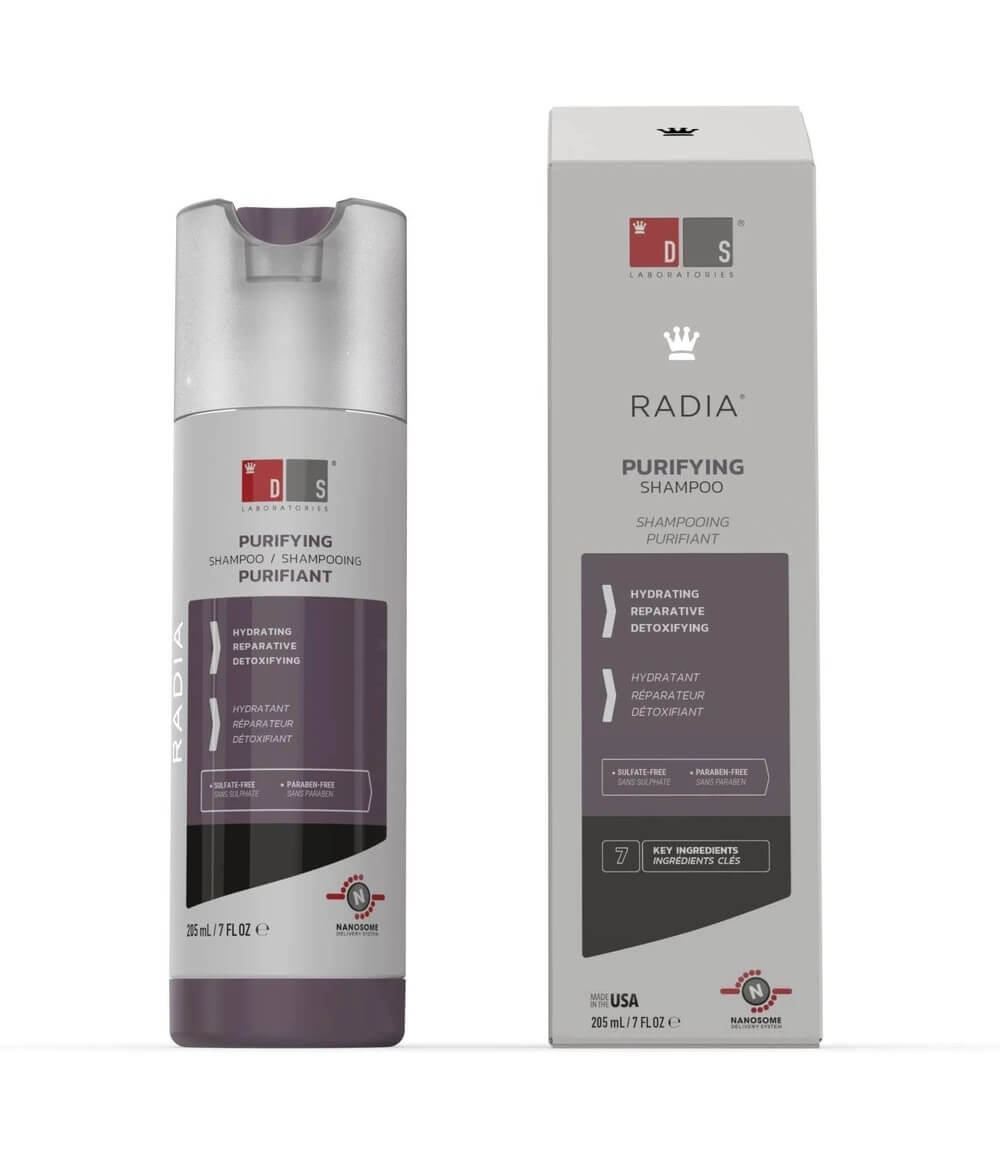 Zobrazit detail výrobku DS Laboratories Šampon pro citlivou pokožku hlavy Radia (Purifying Shampoo) 205 ml