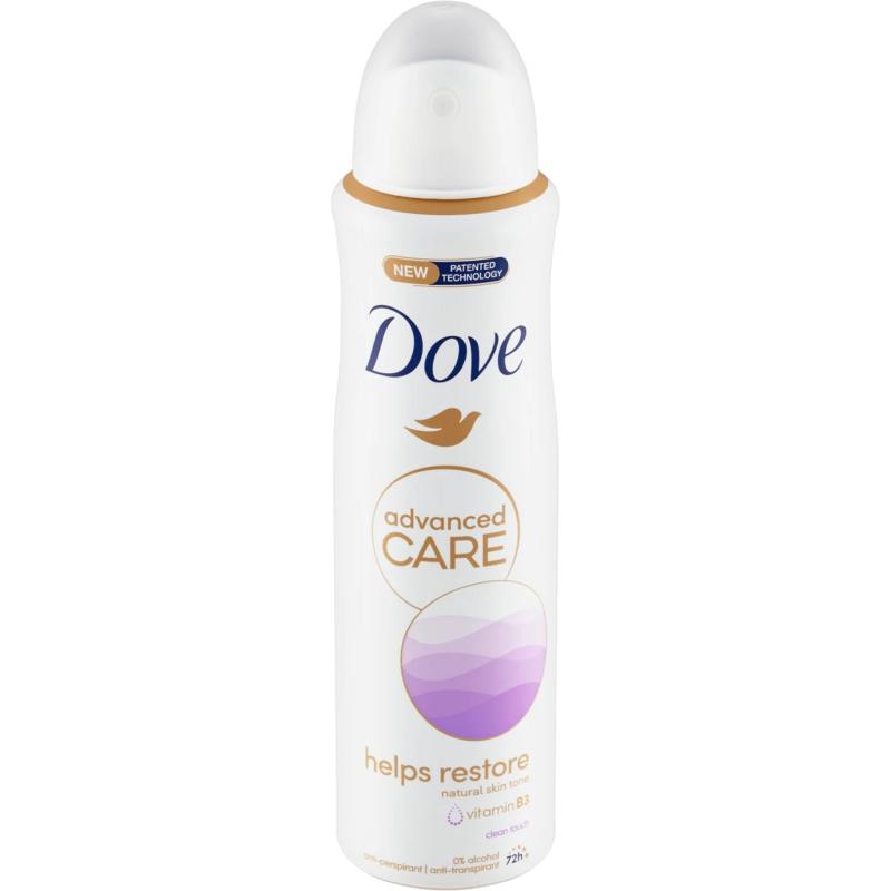 Dove Antiperspirant ve spreji Advanced Care Clean Touch (Anti-Perspirant) 150 ml