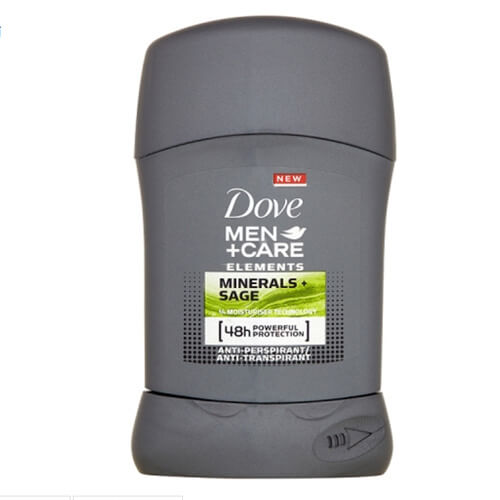Dove Tuhý deodorant pro muže Elements Minerals & Sage Men+Care 50 ml