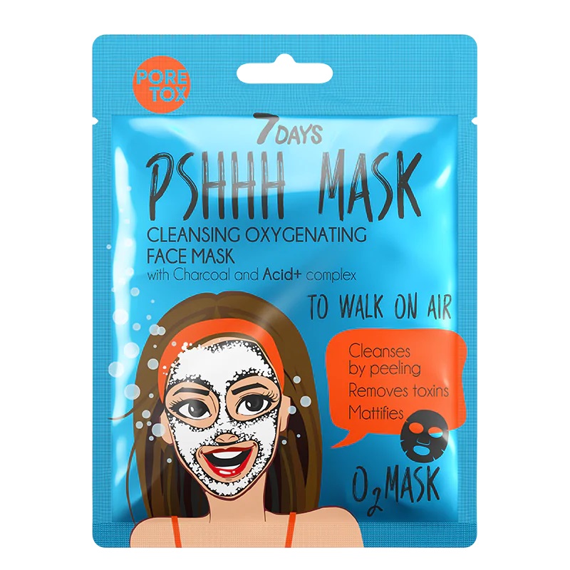 7DAYS Pleťová látková maska To Walk On Air (Cleansing Oxygenating Face Mask) 25 ml