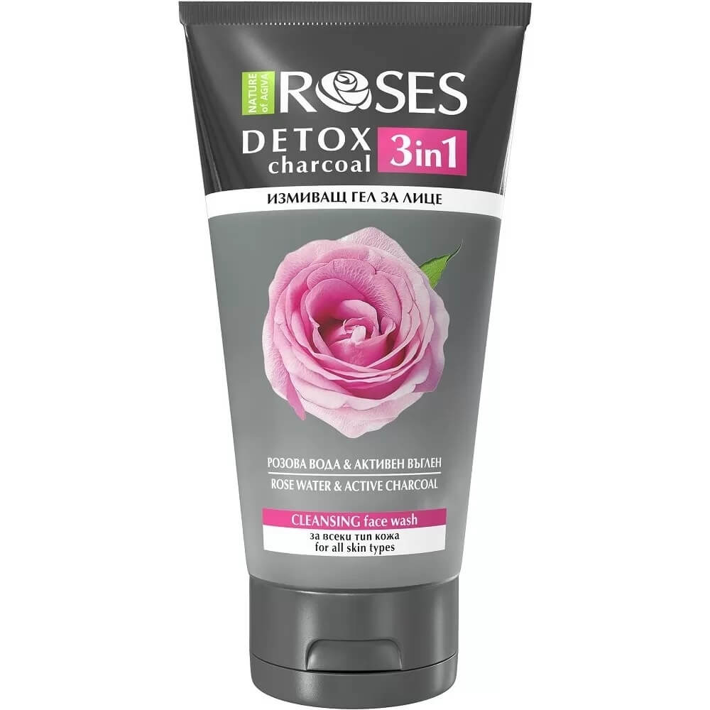 ELLEMARE Čisticí pleťový gel s aktivním uhlím Roses Detox (Cleansing Face Wash) 150 ml