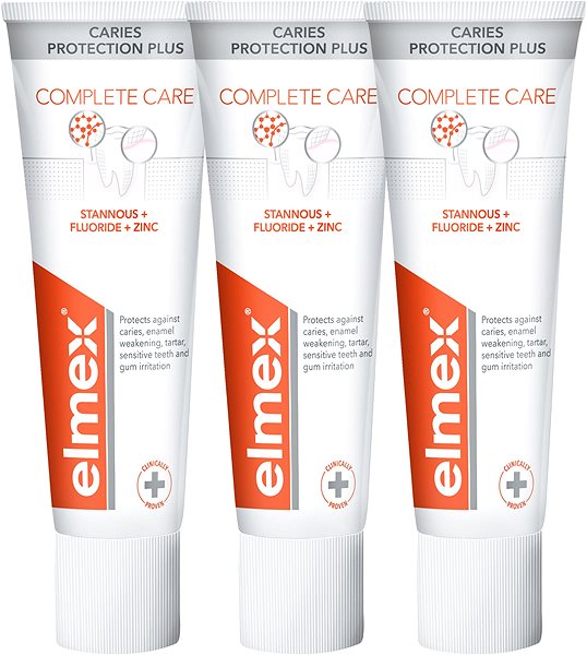 Elmex Caries Protection Complete Care osviežujúca zubná pasta pre kompletnú ochranu zubov 3x75 ml