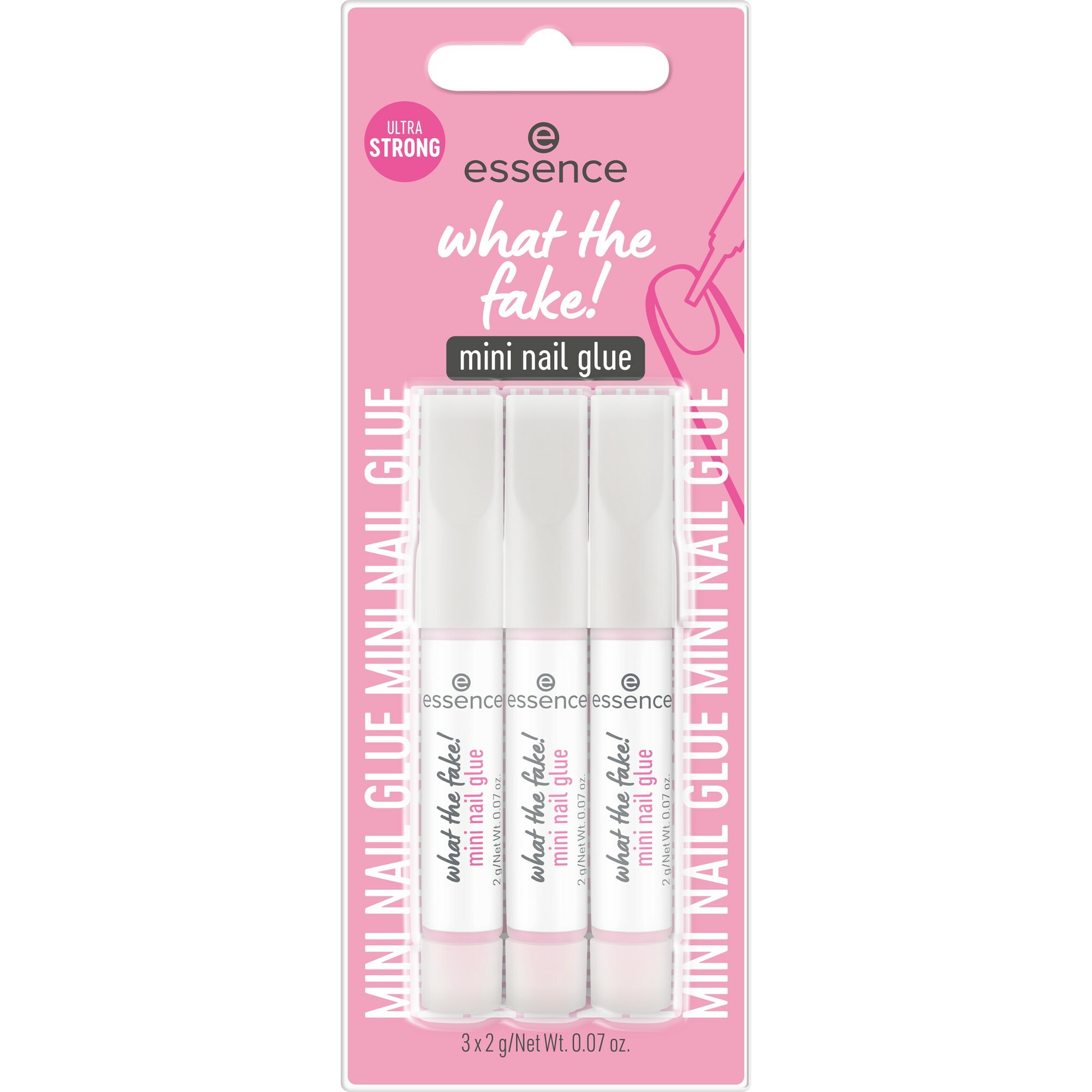 essence Mini lepidlo na umělé nehty What the Fake! (Mini Nail Glue) 3 x 2 g