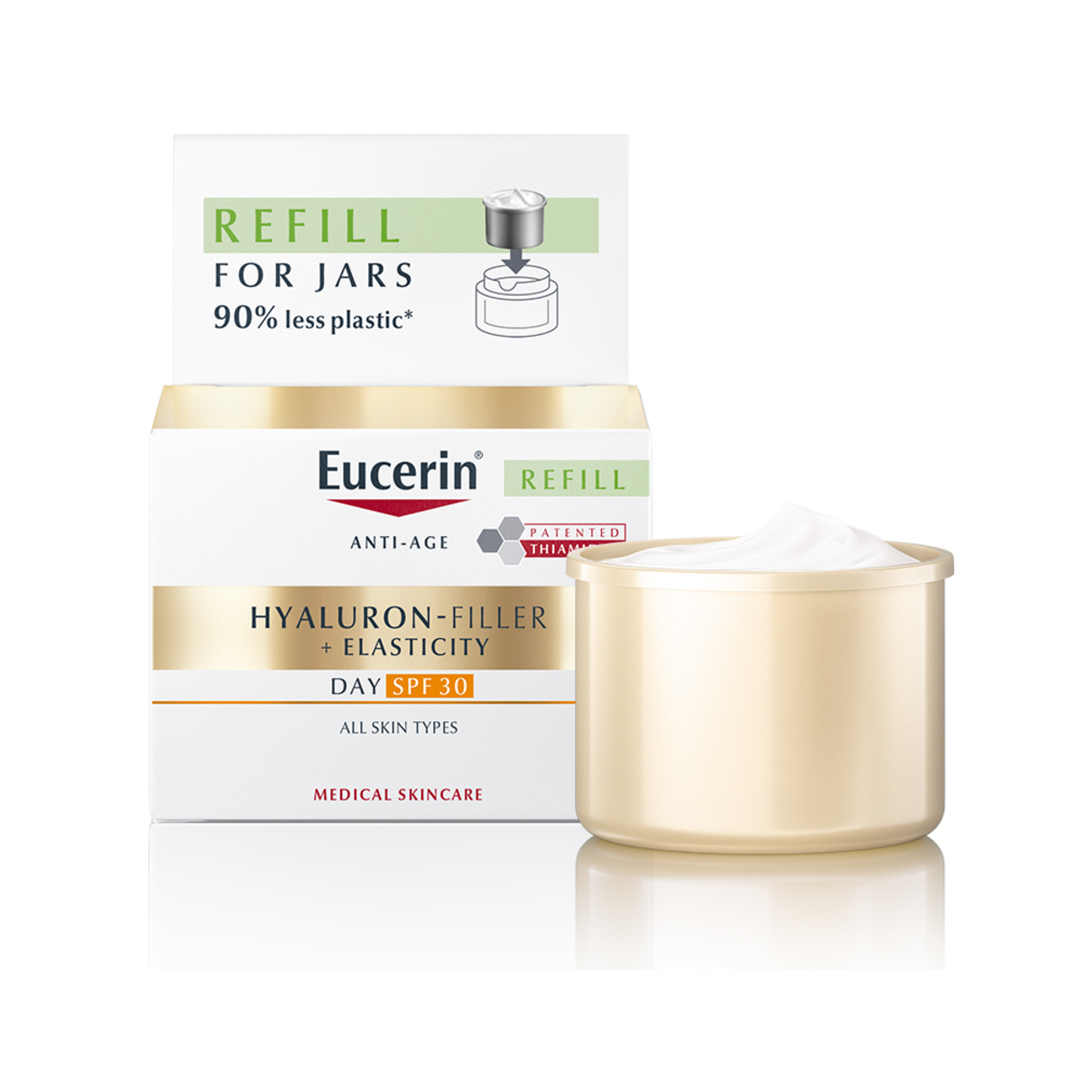 Eucerin Náplň do denného krému proti starnutiu SPF 30 Hyaluron-Filler+Elasticity (Day Cream Refill) 50 ml