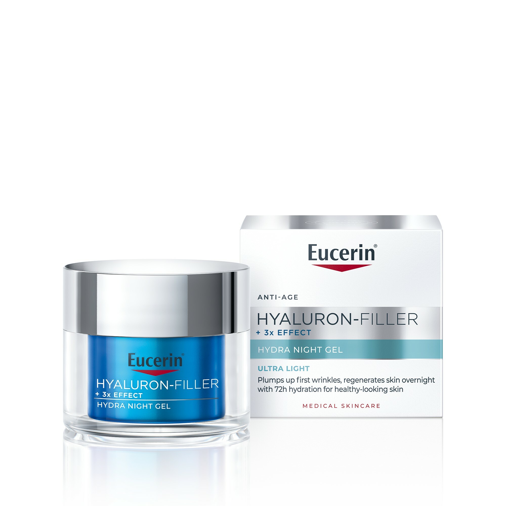 Eucerin Nočný hydratačný gél Hyaluron-Filler+3x Effect (Hydra Night Gel) 50 ml