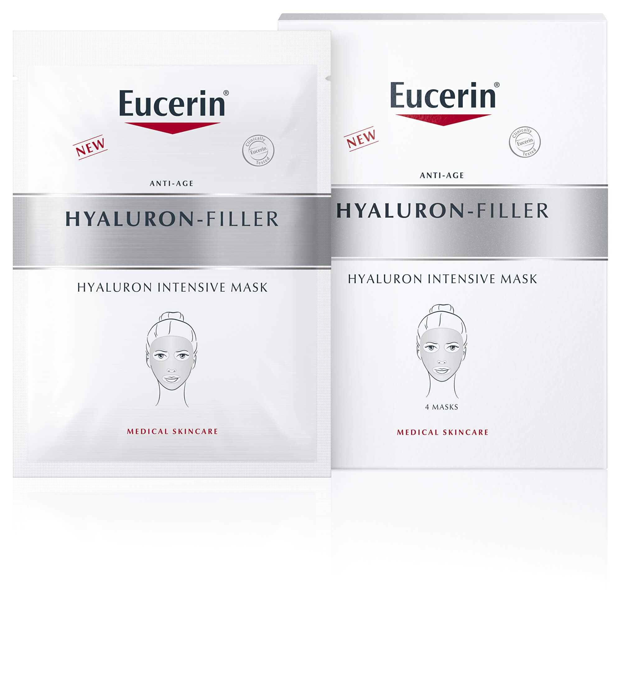 Zobrazit detail výrobku Eucerin Hyaluronová intenzivní maska Hyaluron-Filler (Hyaluron Intensive Mask) 4 ks