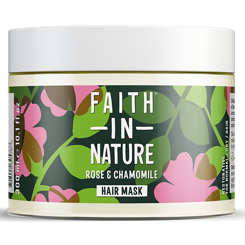 Zobrazit detail výrobku Faith in Nature Regenerační přírodní maska pro normální a suché vlasy Růže a heřmánek (Hair Mask) 300 ml
