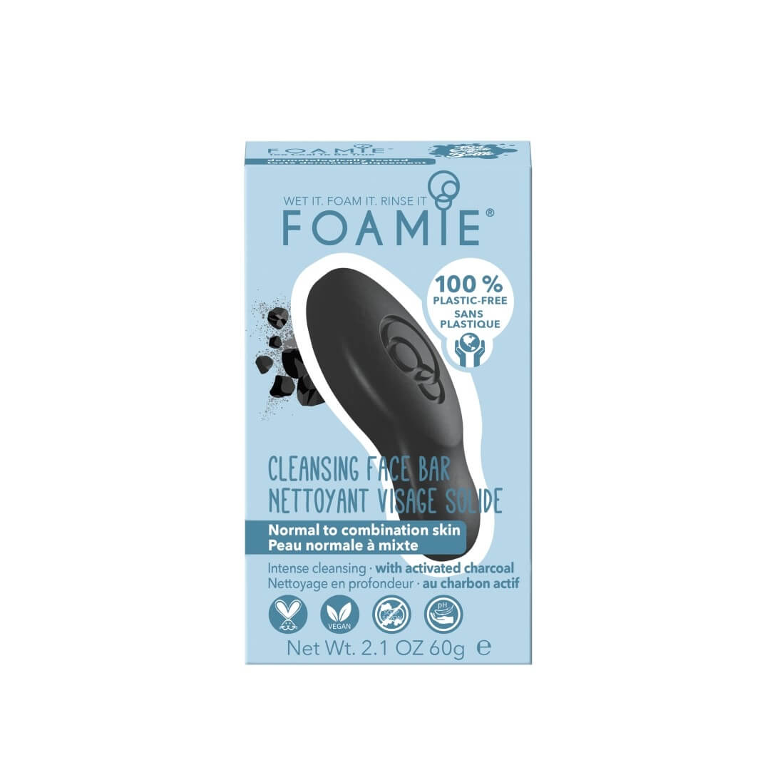 Foamie Pleťové mýdlo pro normální až smíšenou pleť Too Coal to Be True (Cleansing Face Bar) 60 g