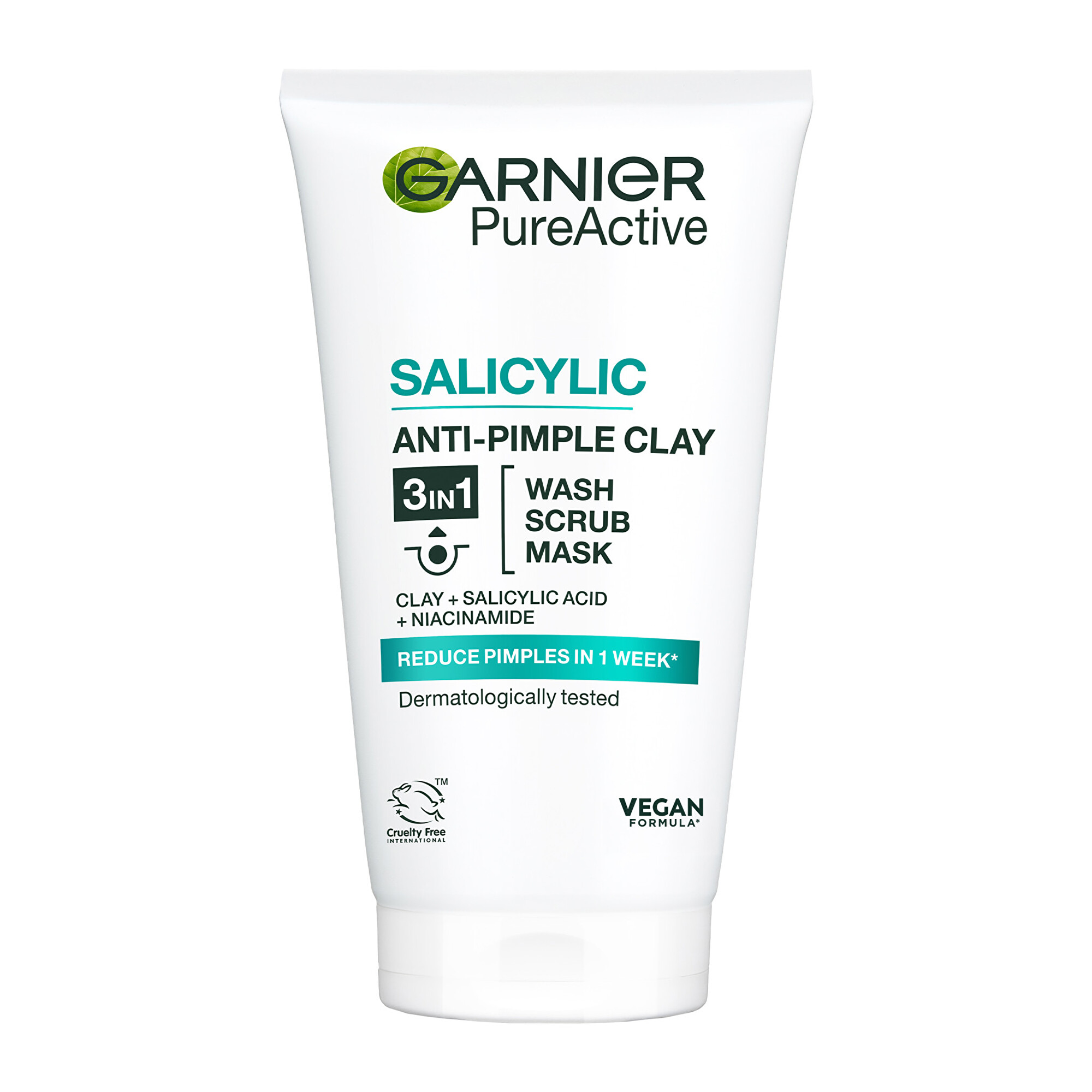 Garnier Gel de curățare, peeling și mască împotriva imperfecțiunilor 3în1 Pure 150 ml