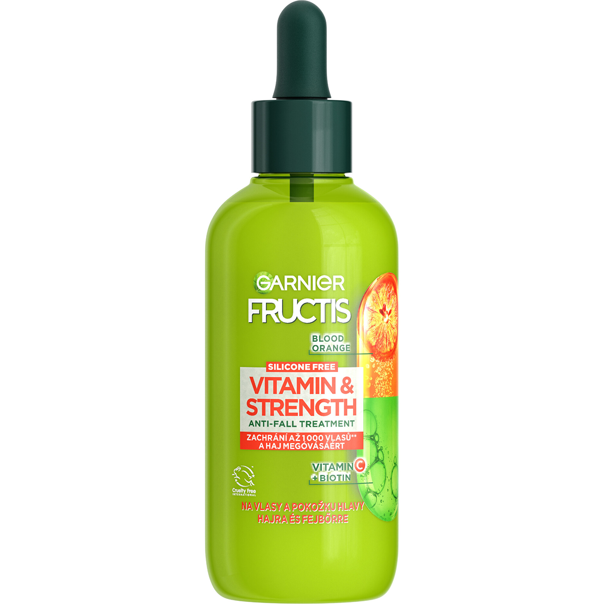 Garnier Fructis Vitamin & Strength Anti-Fall Treatment 125 ml sérum na vlasy pre ženy proti vypadávaniu vlasov; na oslabené vlasy