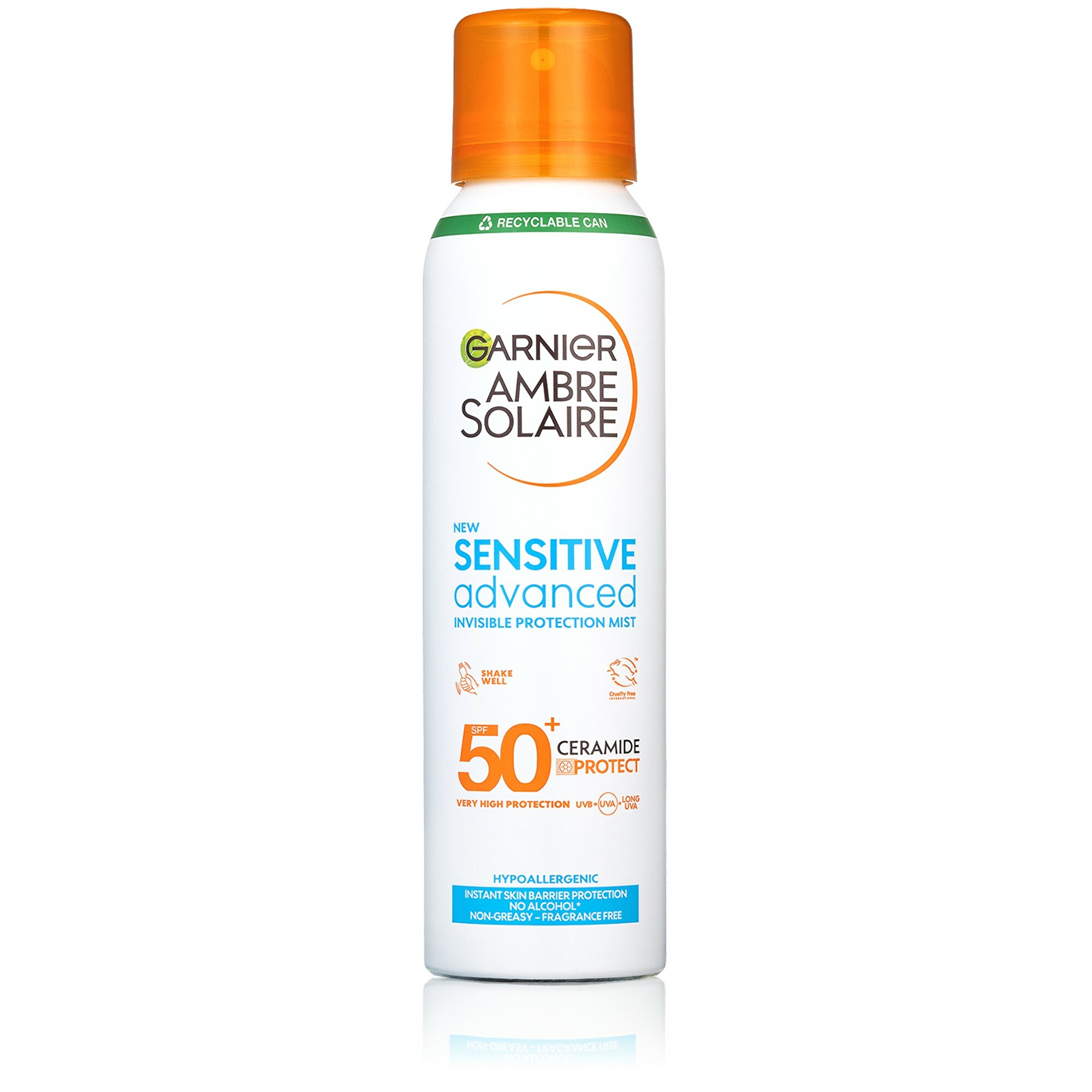 Levně Garnier Ochranná mlha pro citlivou pokožku SPF 50+ Sensitive Advanced (Invisible Protection Mist) 150 ml