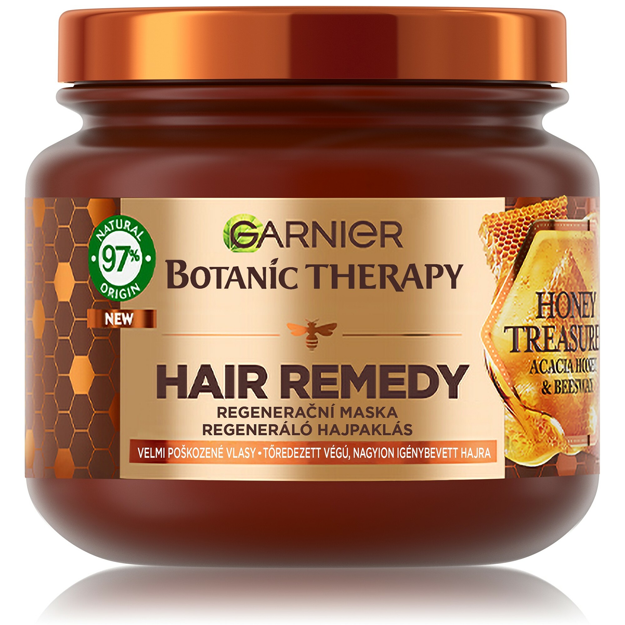 Levně Garnier Regenerační maska pro poškozené vlasy Botanic Therapy Honey Treasure (Hair Remedy) 340 ml
