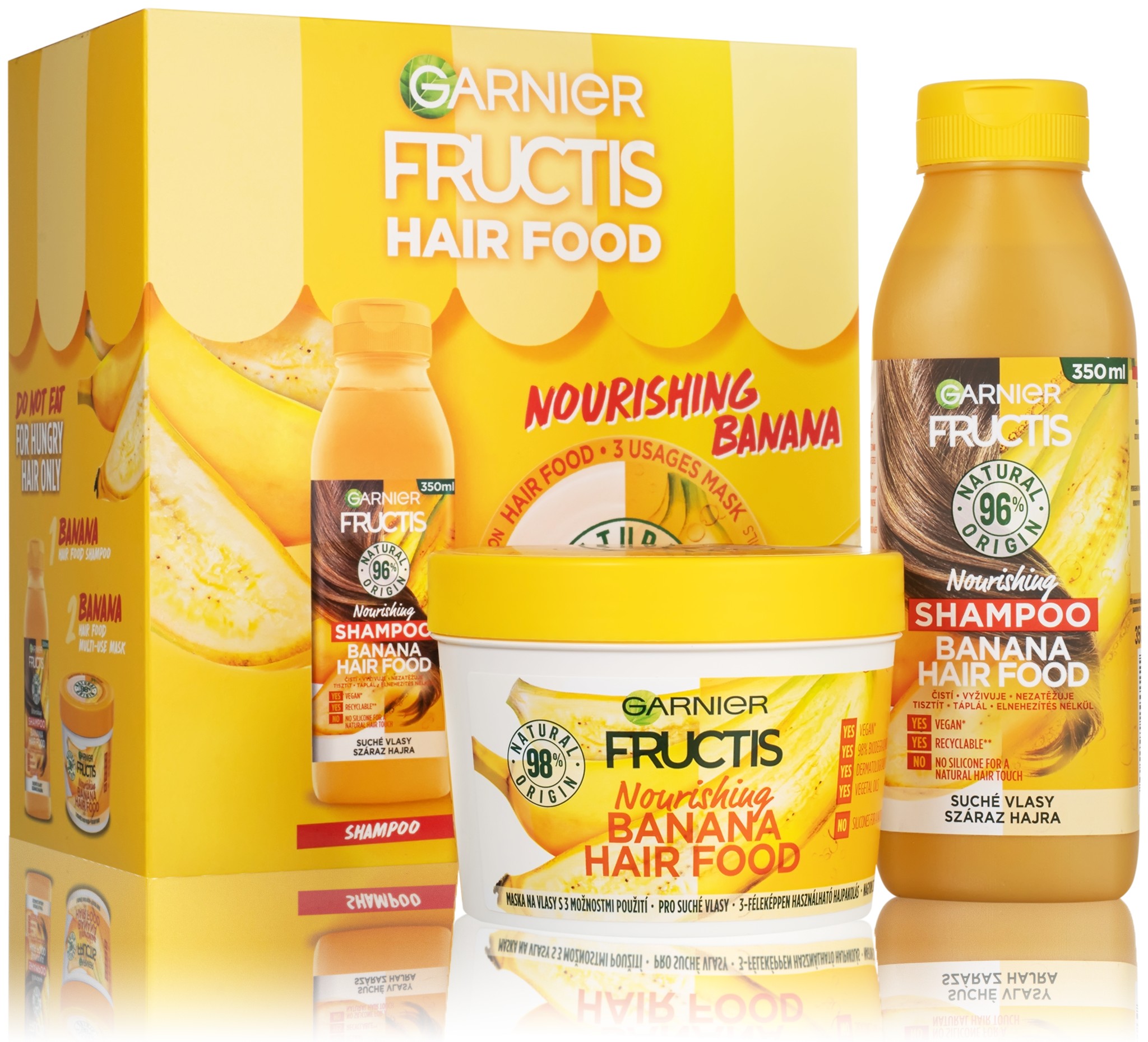 Garnier Dárková sada vyživující péče pro suché vlasy Fructis Hair Food Banana