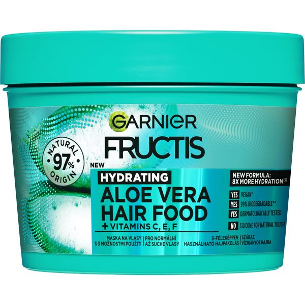 Levně Garnier Hydratační Aloe Vera maska pro normální až suché vlasy (Hair Food) 400 ml