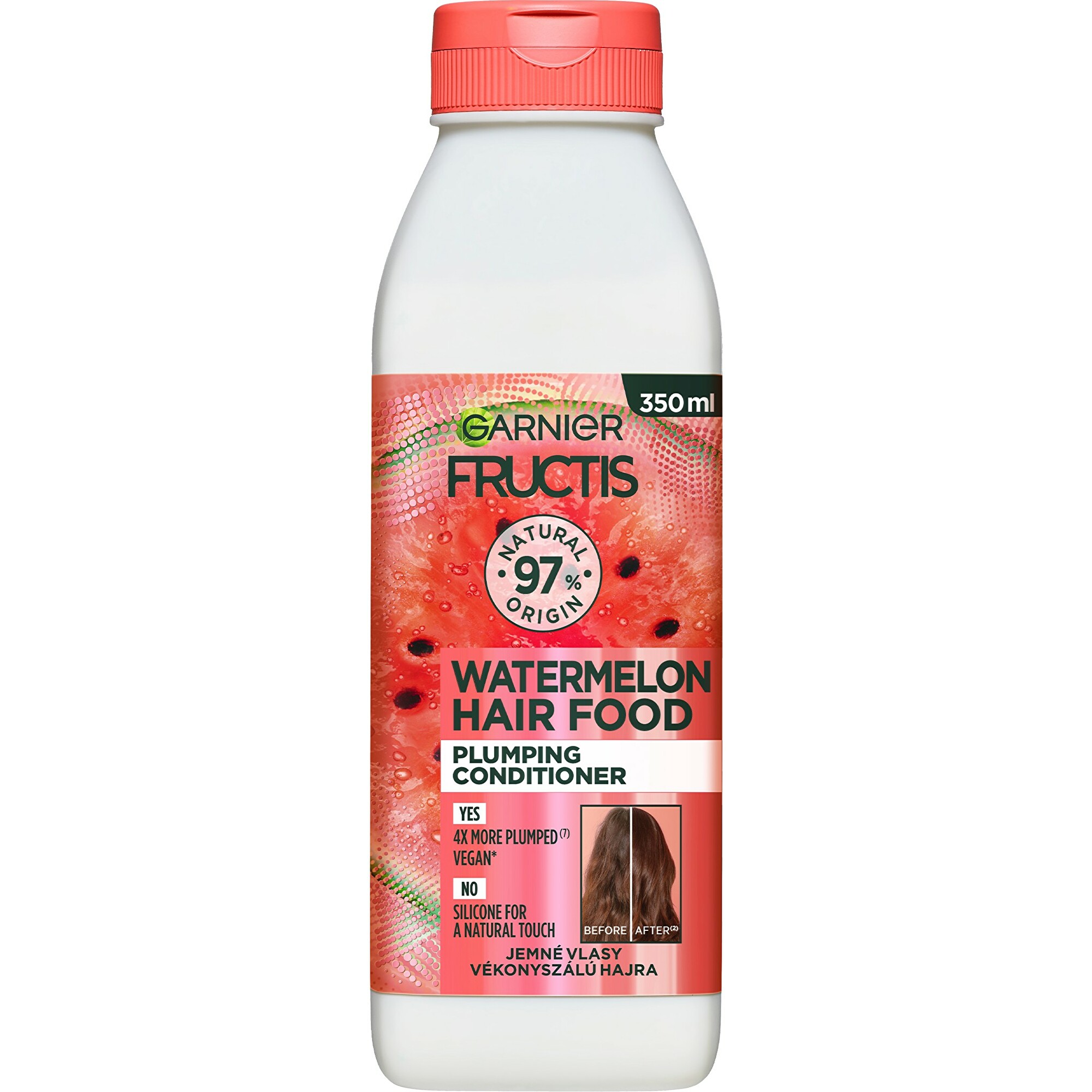 Levně Garnier Jemný kondicionér pro objem vlasů Fructis Hair Food (Watermelon Plumping Conditionner) 350 ml