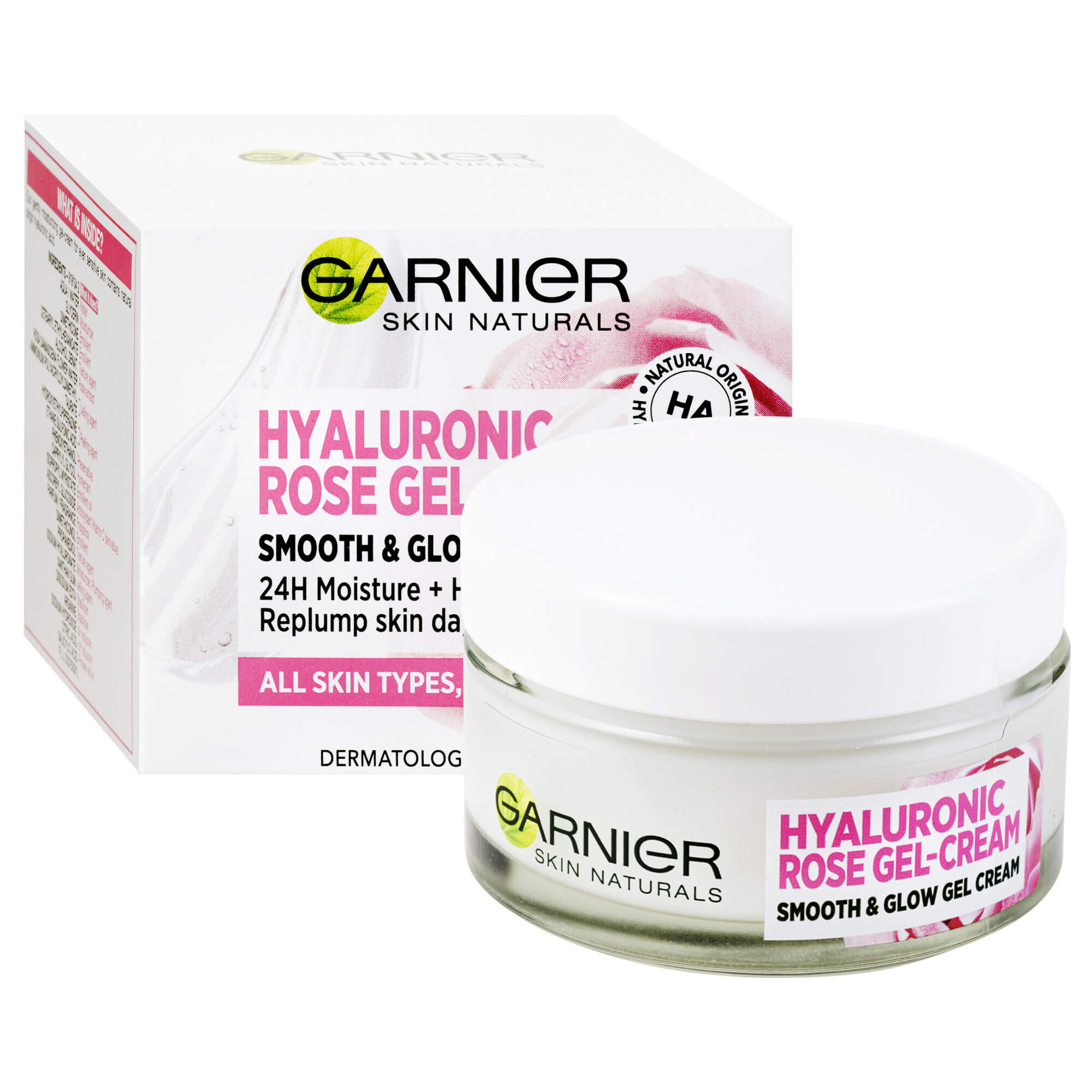 Fotografie Garnier Skin Naturals pleťová péče Hyaluronic Rose pro rozjasnění pleti 50 ml