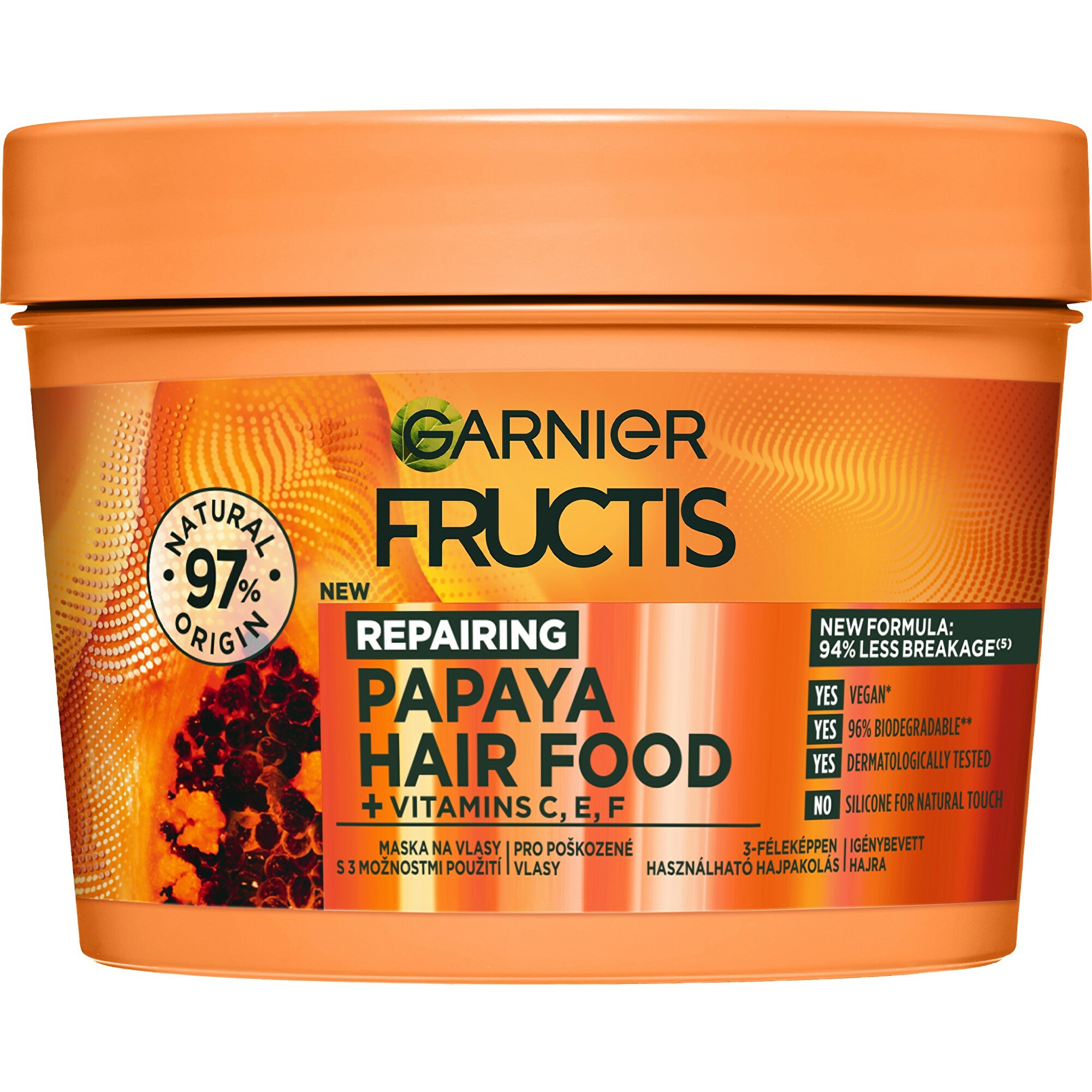 Levně Garnier Regenerační maska pro poškozené Papaya (Hair Food) 400 ml