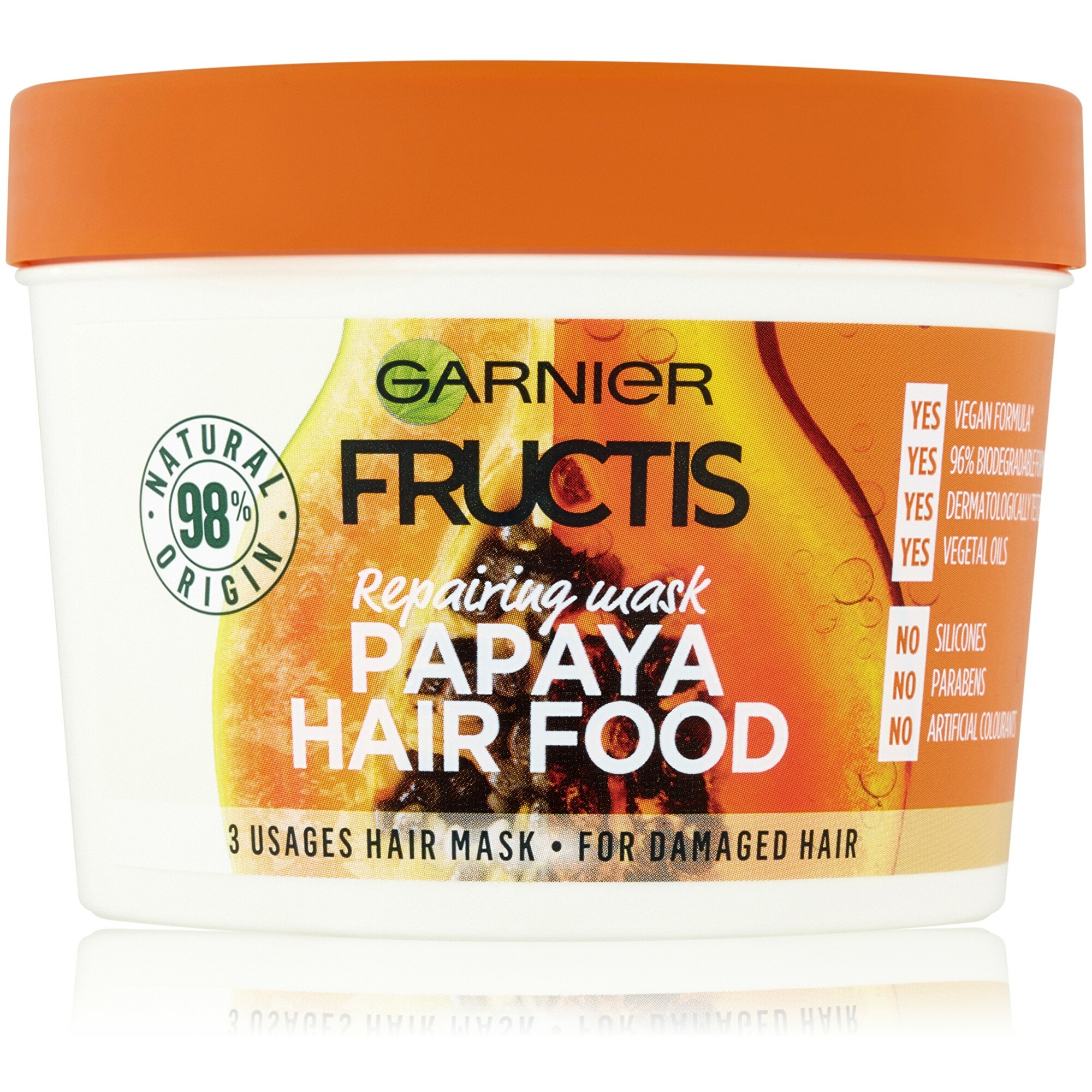 Garnier Regeneráló maszk sérült hajra Papaya (Hair Food) 400 ml