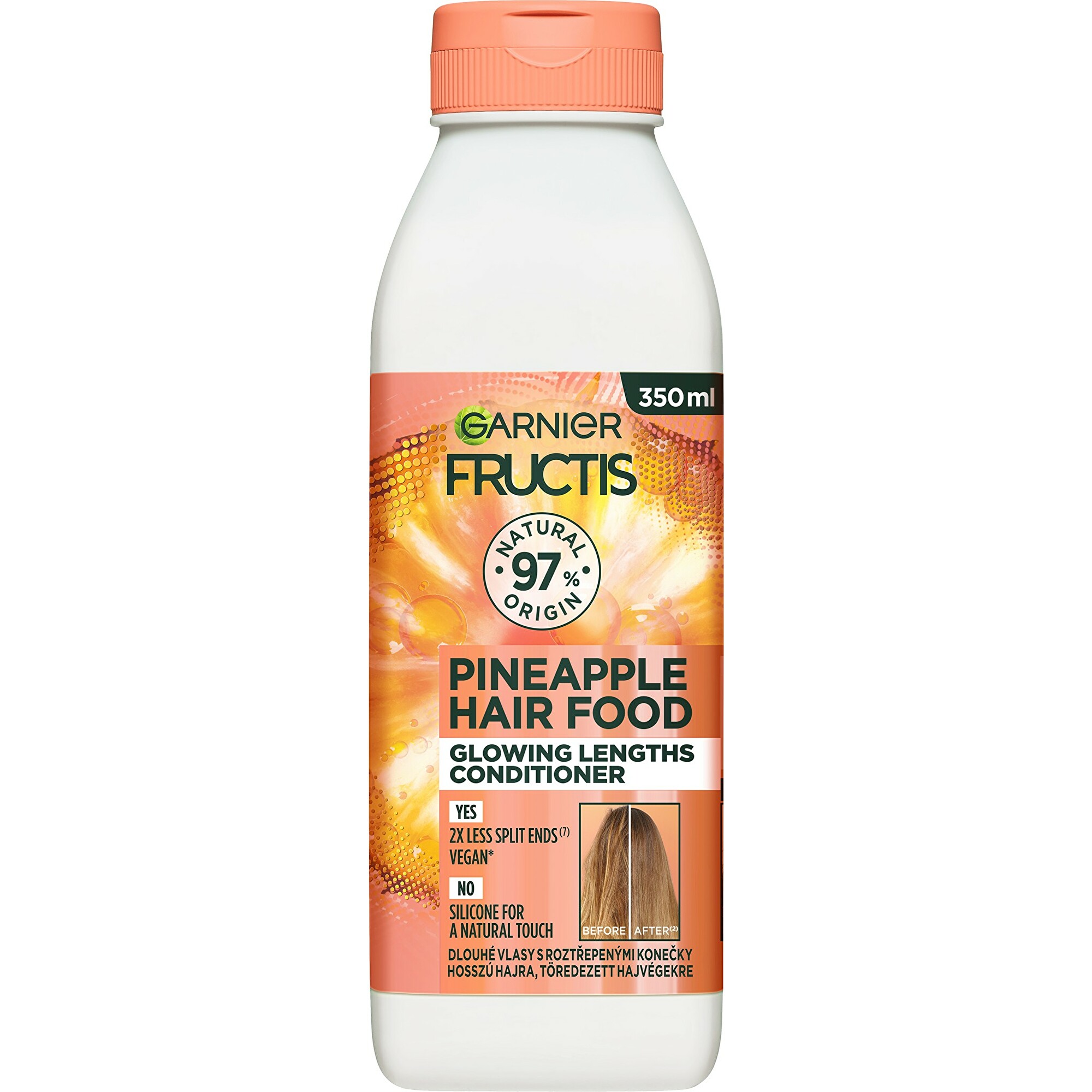 Levně Garnier Rozjasňující kondicionér pro dlouhé vlasy Pineapple Hair Food (Conditioner) 350 ml